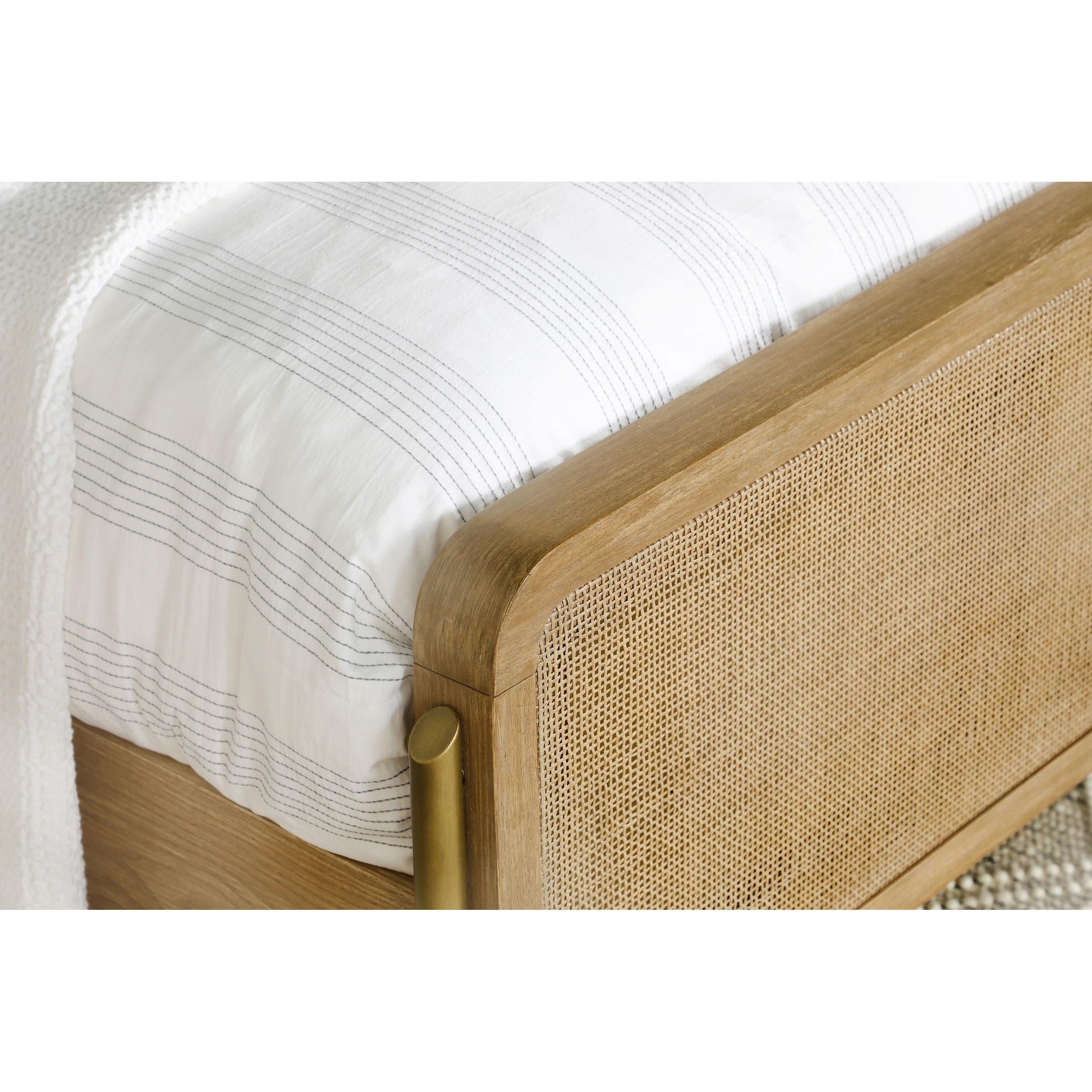  Coaster Furniture Arini 224300KW Rattan California King Panel Bed - Sand Wash/Natural IMAGE 4