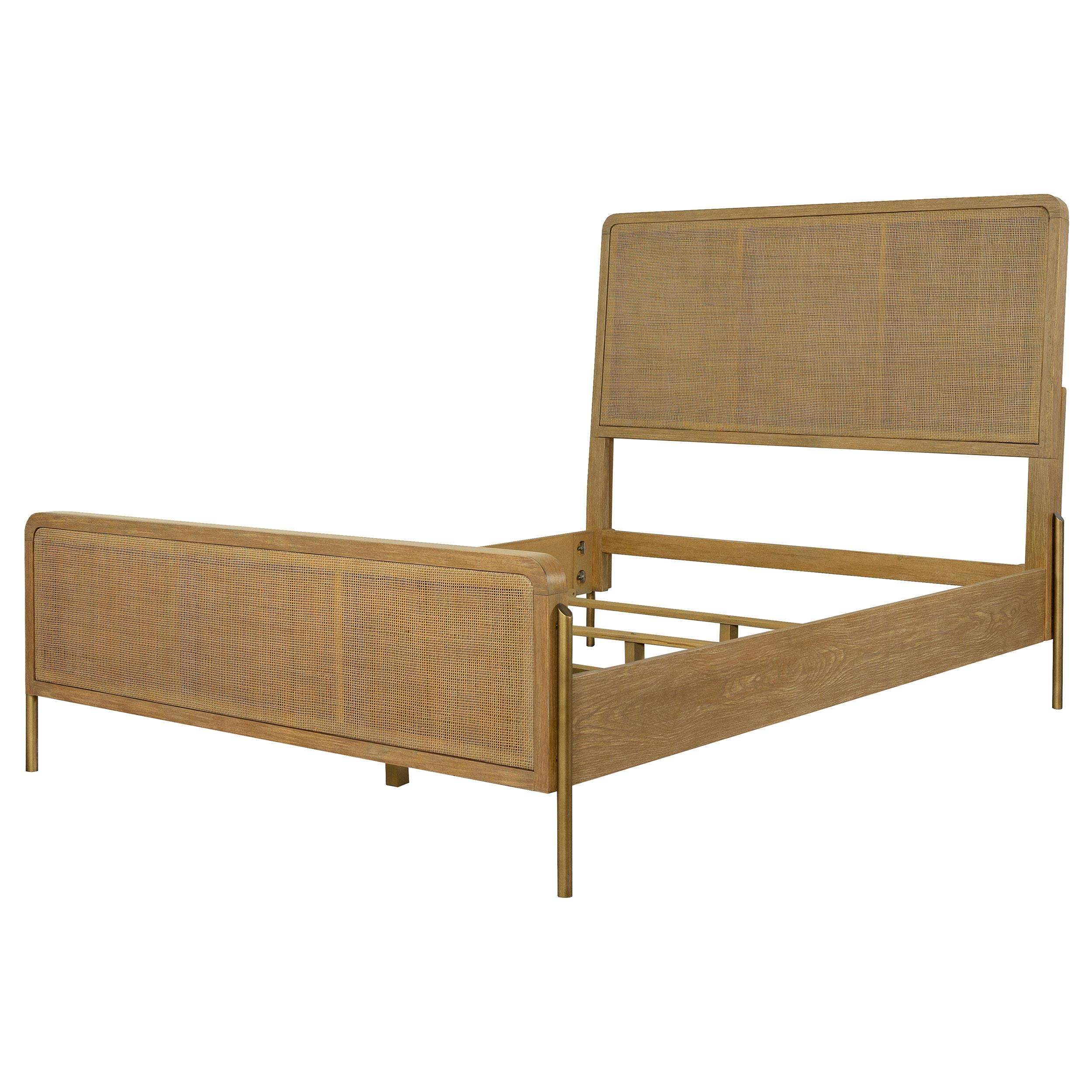  Coaster Furniture Arini 224300KW Rattan California King Panel Bed - Sand Wash/Natural IMAGE 5