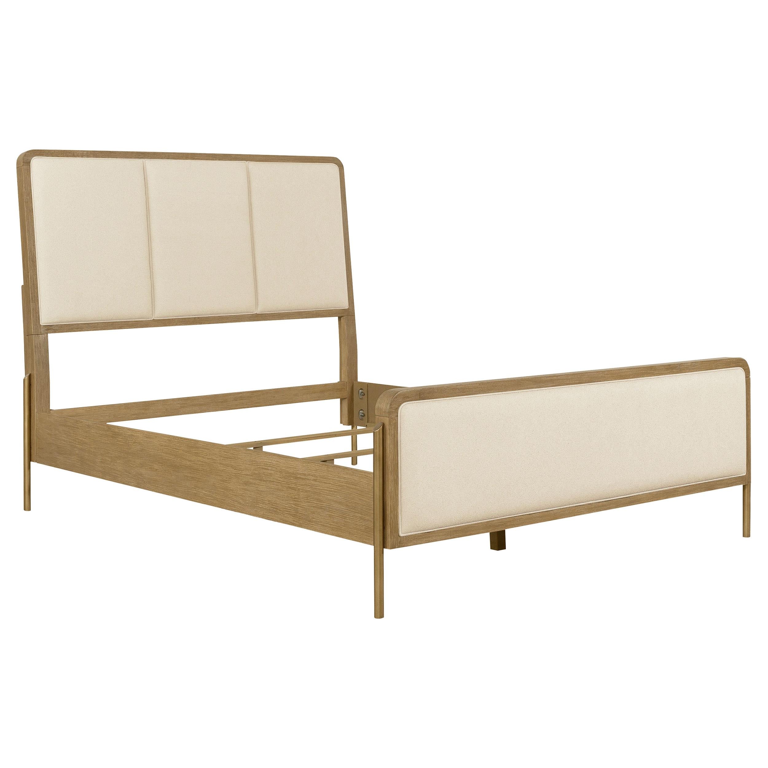  Coaster Furniture Arini 224301KWCRM 56-inch California King Panel Bed - Cream/Sand Wash IMAGE 1
