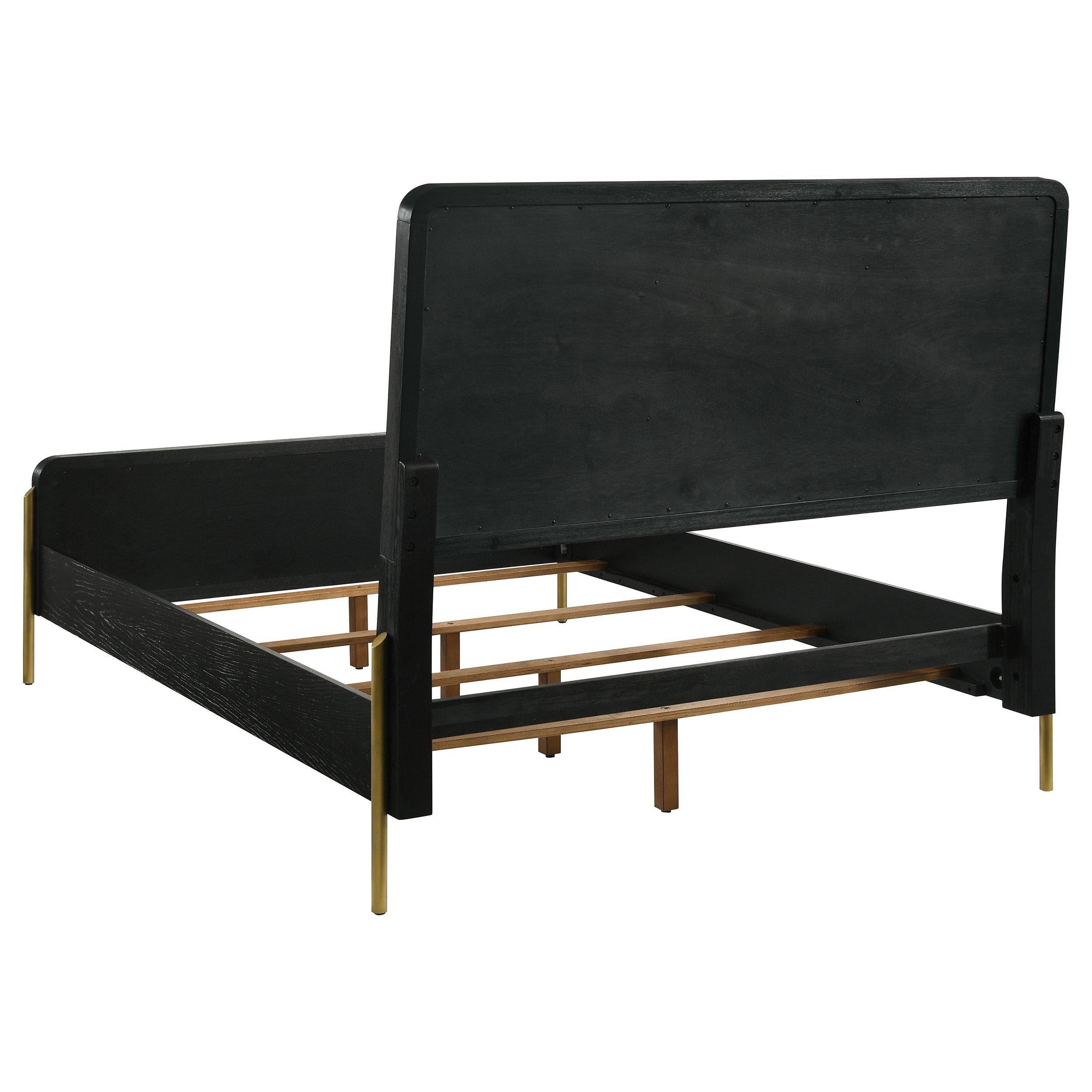  Coaster Furniture Arini 224330KW Rattan California King Panel Bed - Black/Natural IMAGE 2