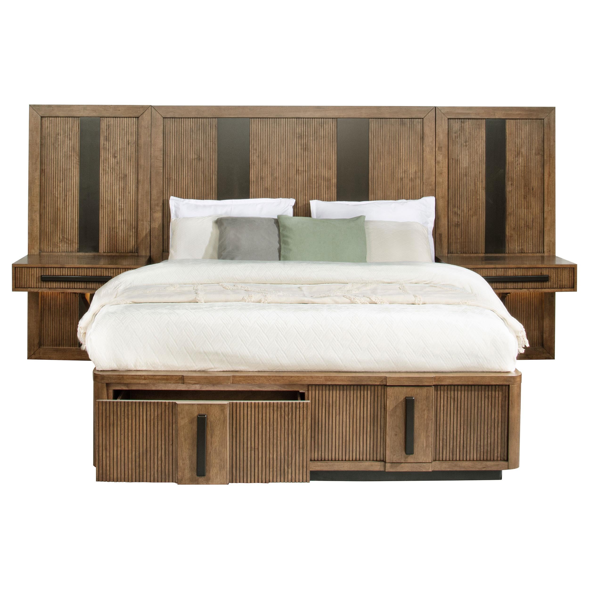  Coaster Furniture Terrace 224907 2-piece Wall Panel with Nightstand Set - Ash Brown IMAGE 7