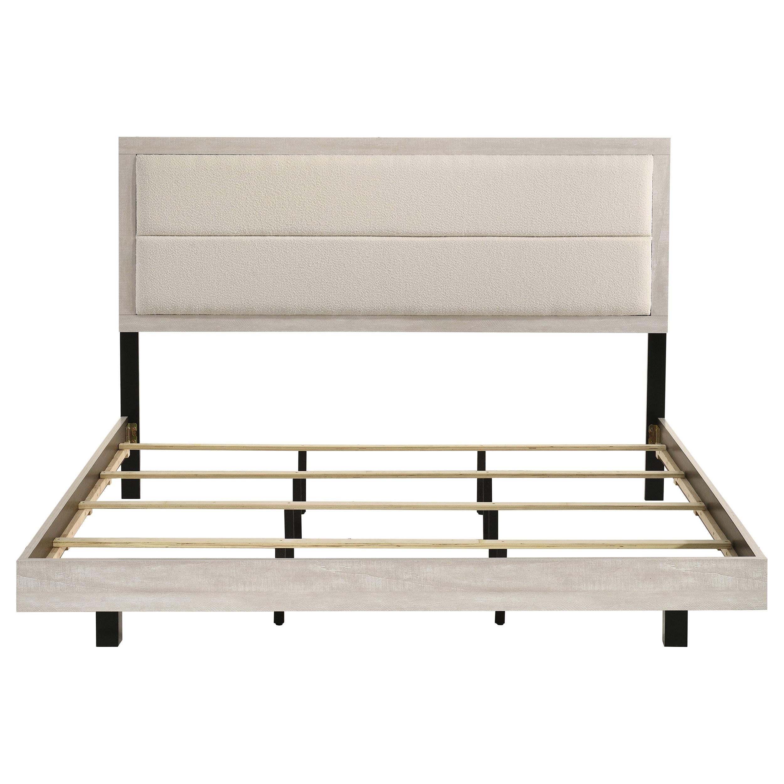  Coaster Furniture Trenton 225061KE 54-inch Wood Eastern King Panel Bed - Rustic Cream IMAGE 7