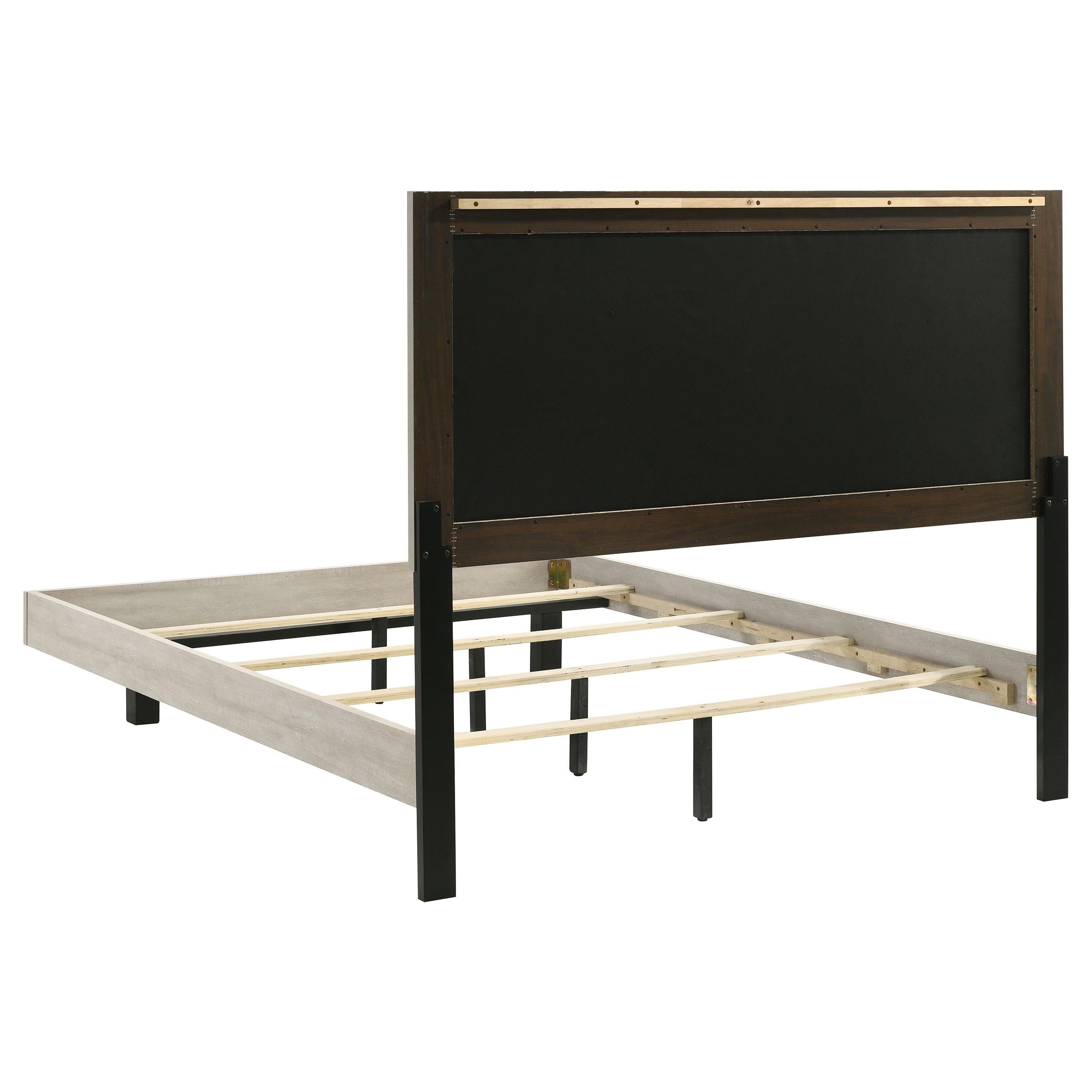  Coaster Furniture Trenton 225061Q 54-inch Wood Queen Panel Bed - Rustic Cream IMAGE 2