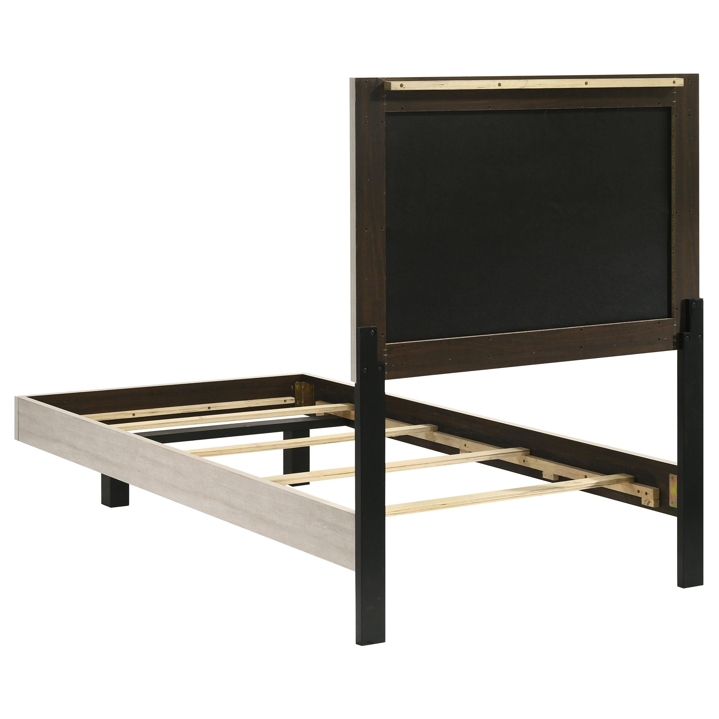  Coaster Furniture Trenton 225061T 54-inch Wood Twin Panel Bed - Rustic Cream IMAGE 4