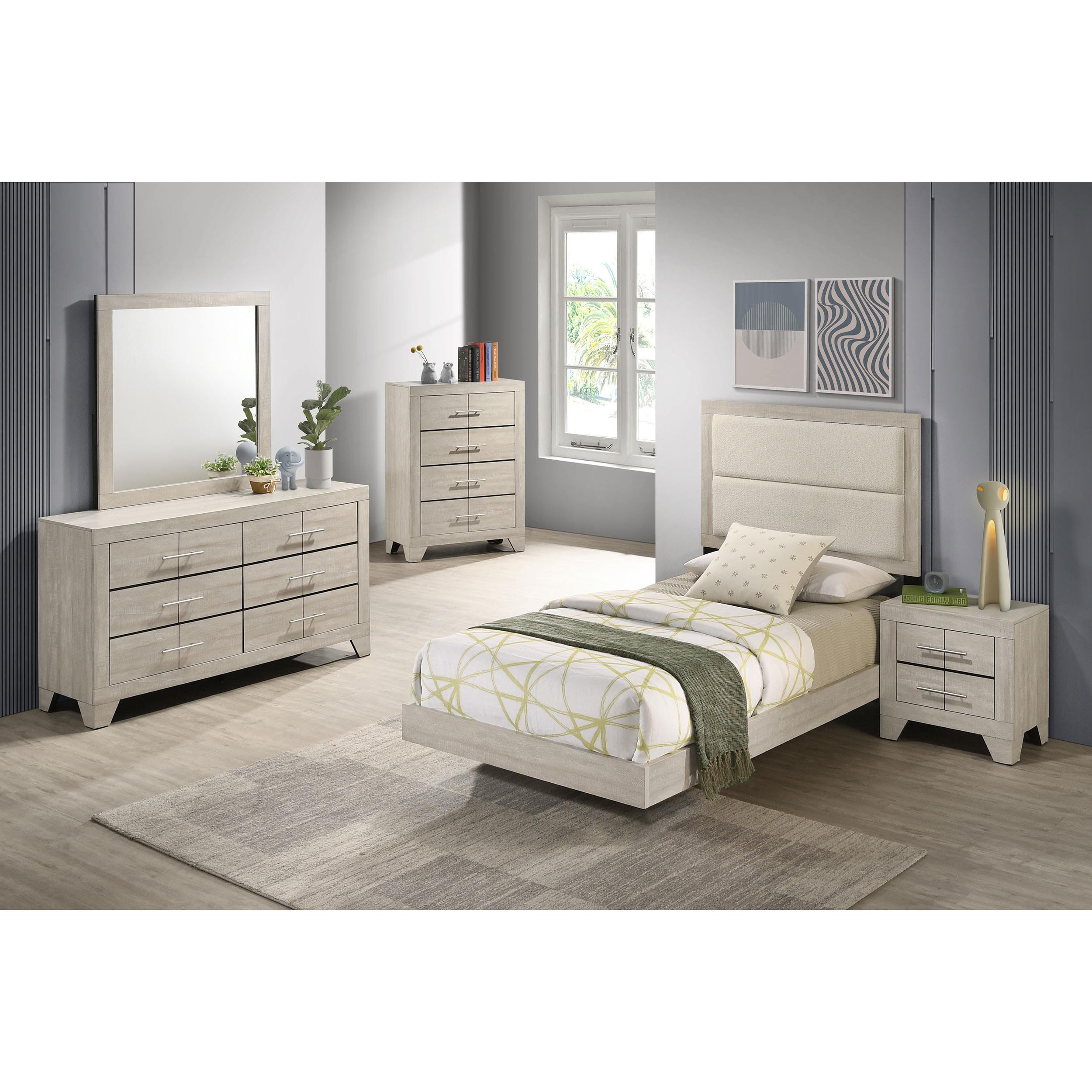  Coaster Furniture Trenton 225061T 54-inch Wood Twin Panel Bed - Rustic Cream IMAGE 8