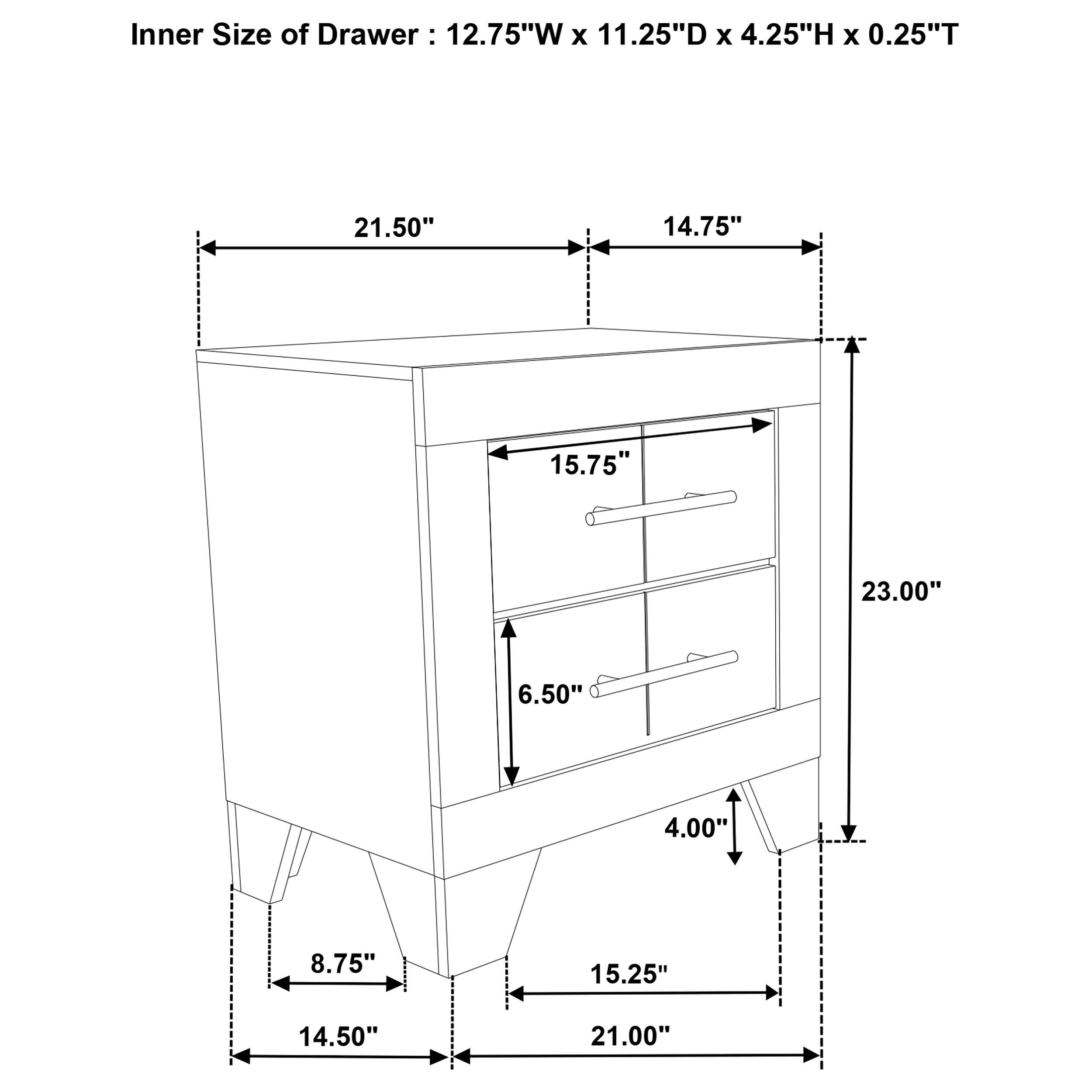  Coaster Furniture Trenton 225062 2-drawer Nightstand Bedside Table - Rustic Cream IMAGE 13