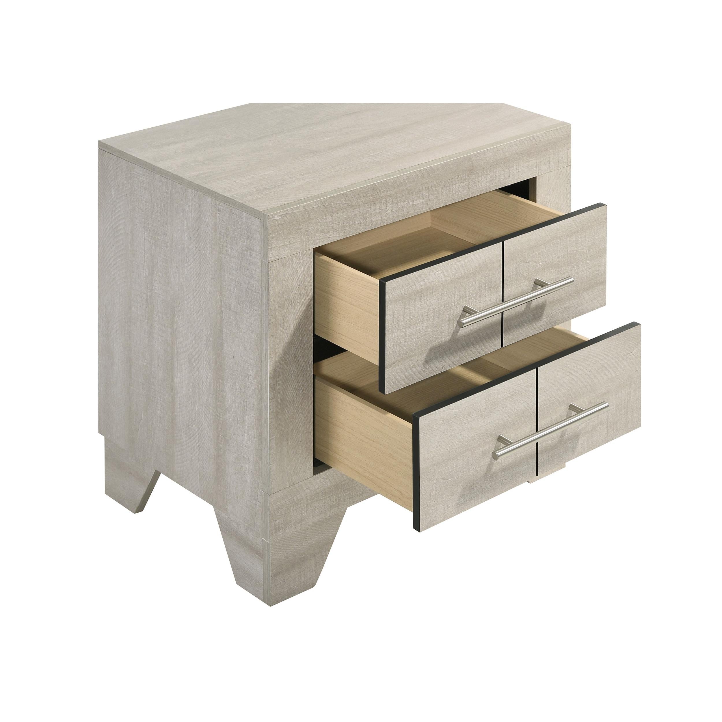  Coaster Furniture Trenton 225062 2-drawer Nightstand Bedside Table - Rustic Cream IMAGE 5