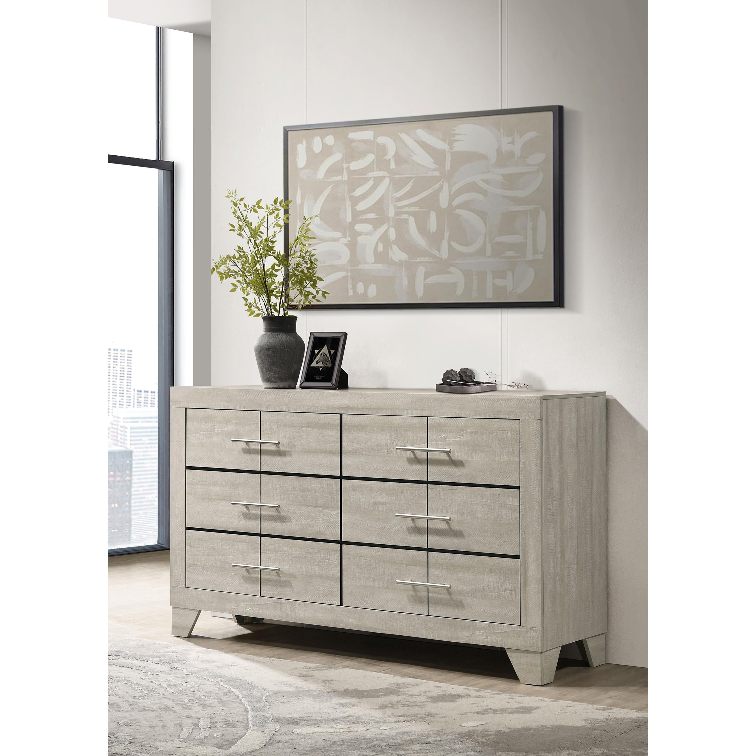  Coaster Furniture Trenton 225063 6-drawer Bedroom Dresser - Rustic Cream IMAGE 4