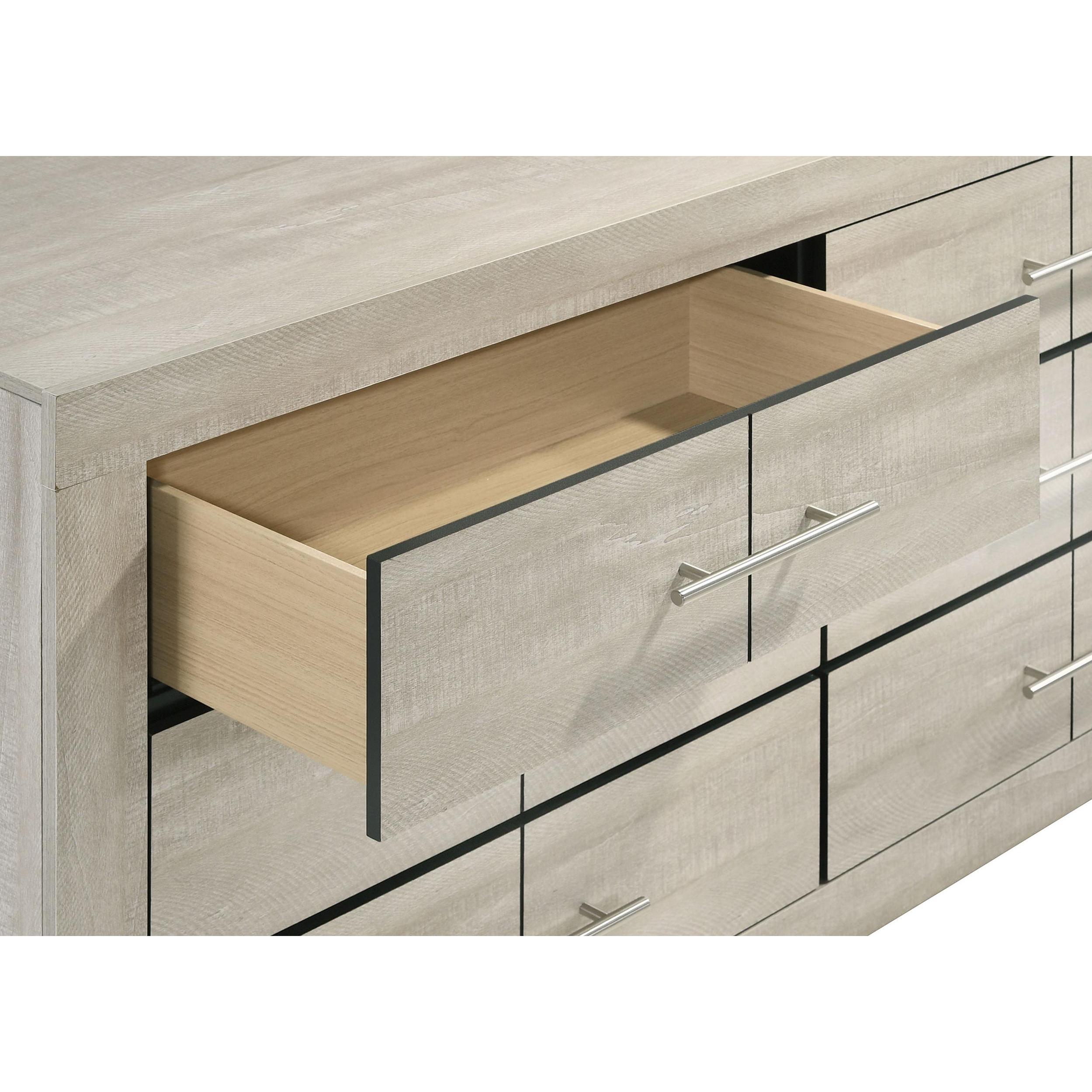  Coaster Furniture Trenton 225063M 6-drawer Bedroom Dresser With Mirror - Rustic Cream IMAGE 10