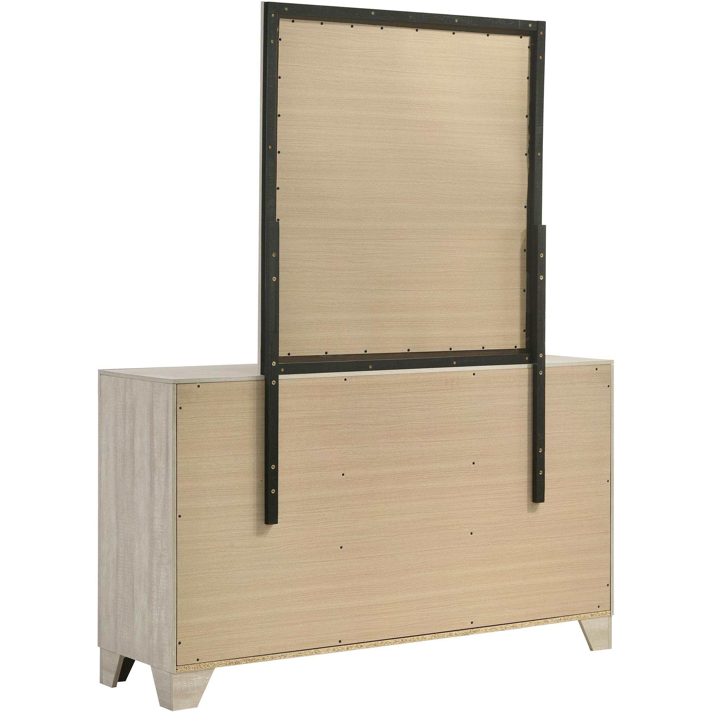  Coaster Furniture Trenton 225063M 6-drawer Bedroom Dresser With Mirror - Rustic Cream IMAGE 6