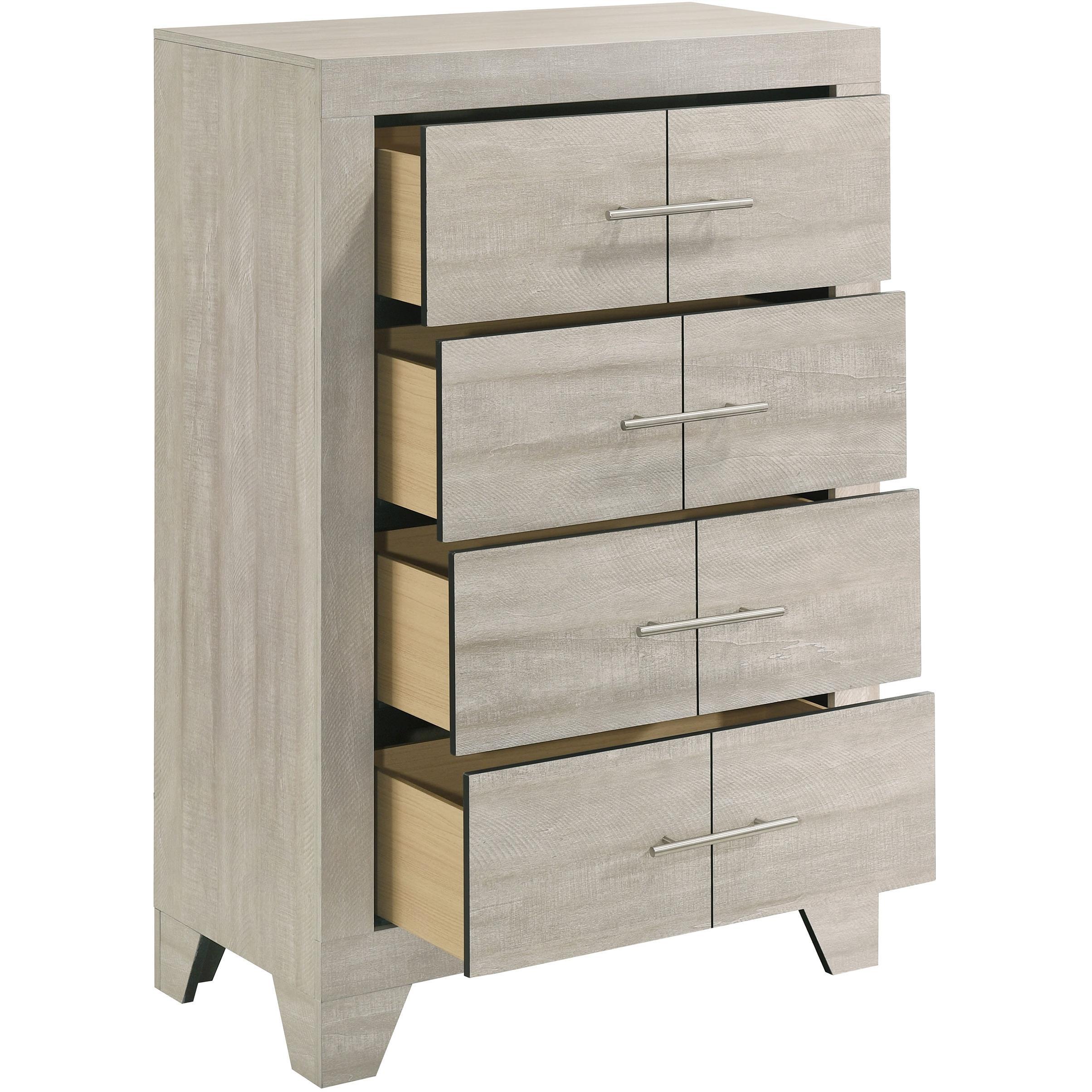  Coaster Furniture Trenton 225065 4-drawer Bedroom Chest - Rustic Cream IMAGE 10