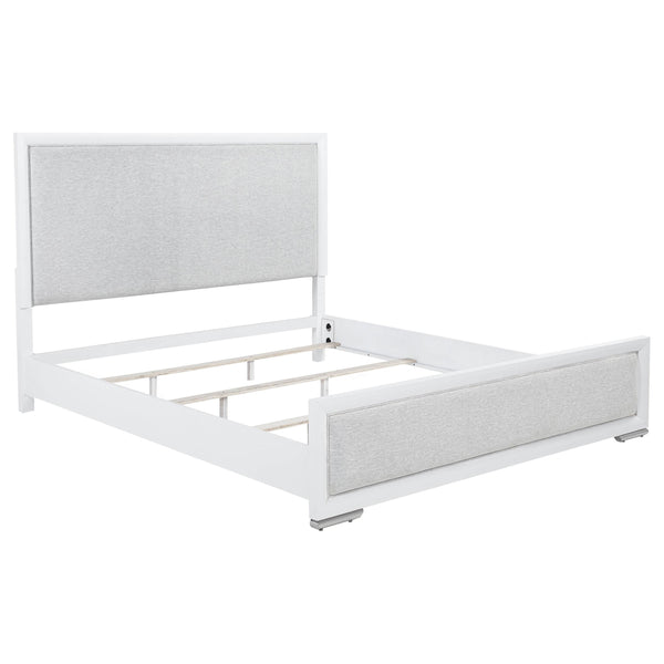 Coaster Furniture Gracemont 225071KE 57-inch Eastern King Panel Bed - Grey/White