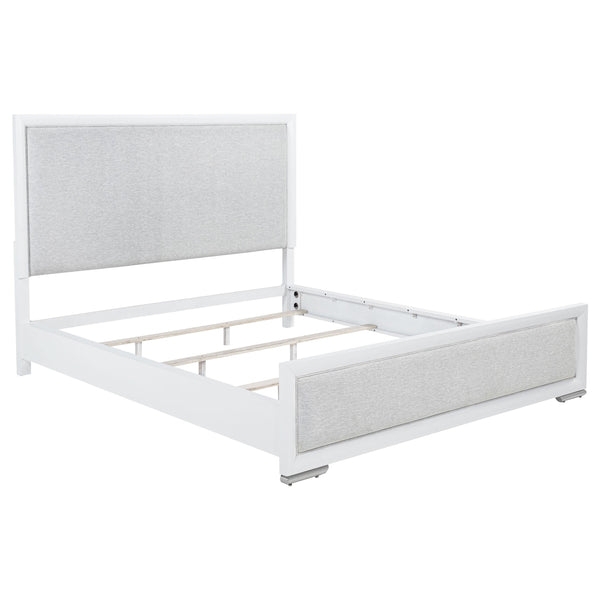 Coaster Furniture Gracemont 225071KW 57-inch California King Panel Bed - Grey/White