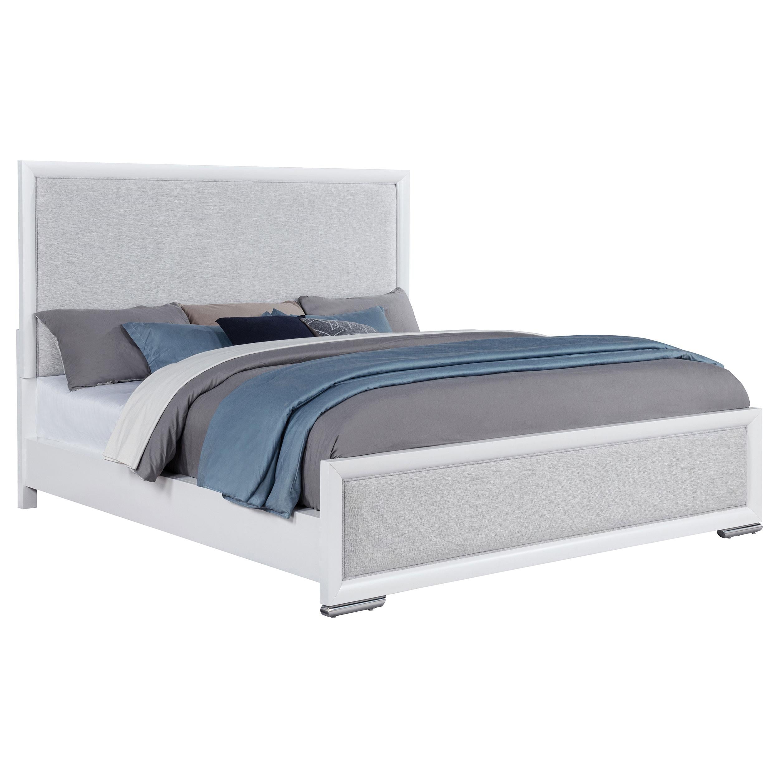  Coaster Furniture Gracemont 225071KW 57-inch California King Panel Bed - Grey/White IMAGE 6