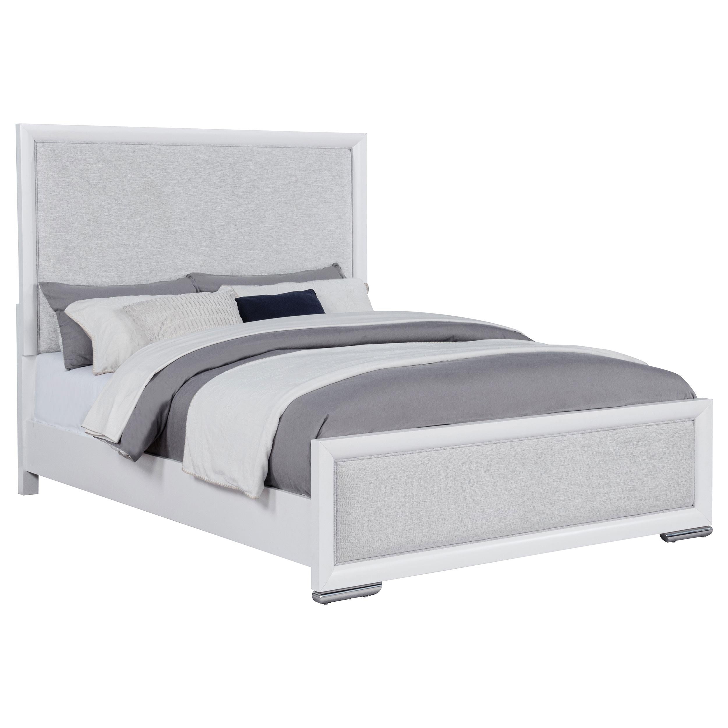  Coaster Furniture Gracemont 225071Q 57-inch Queen Panel Bed - Grey/White IMAGE 3