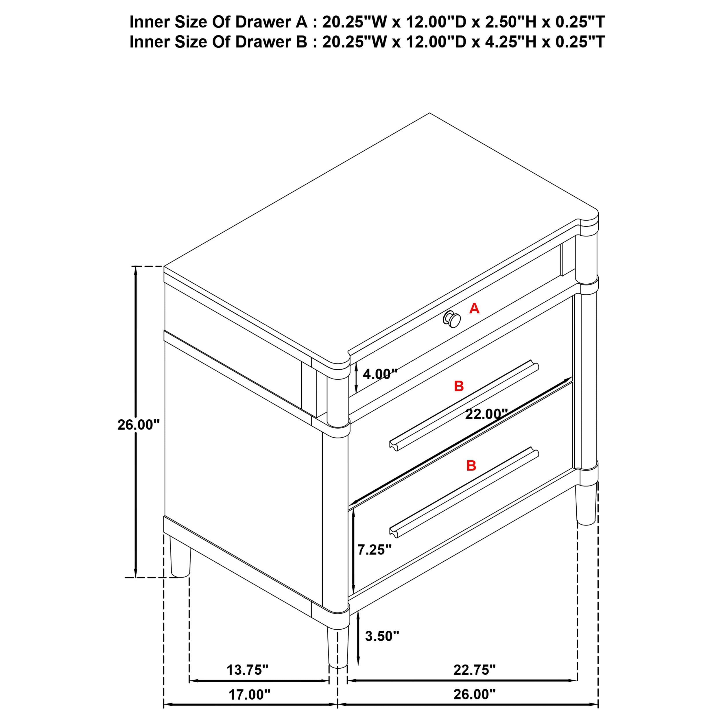  Coaster Furniture Gracemont 225072 3-drawer Bedroom Nightstand Bedside Table - White IMAGE 9