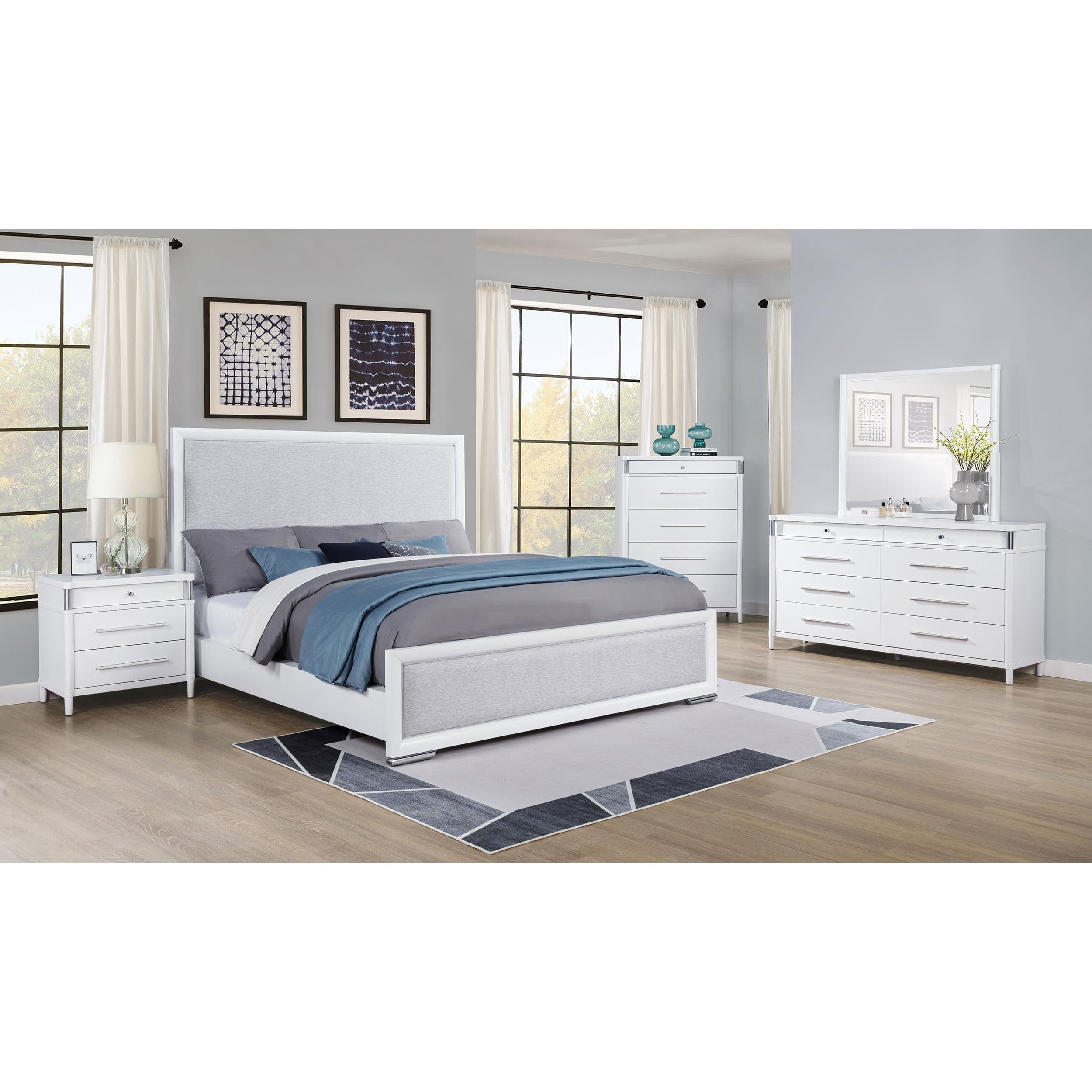  Coaster Furniture Gracemont 225074 Dresser Mirror - White IMAGE 4