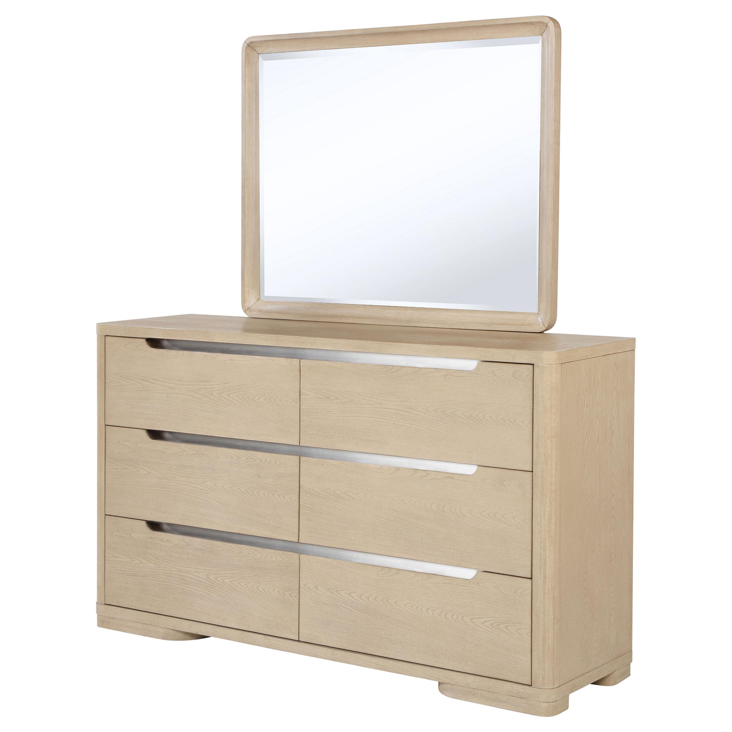  Coaster Furniture Ladera 225083M 6-drawer Bedroom Dresser and Mirror - Light Elm IMAGE 11