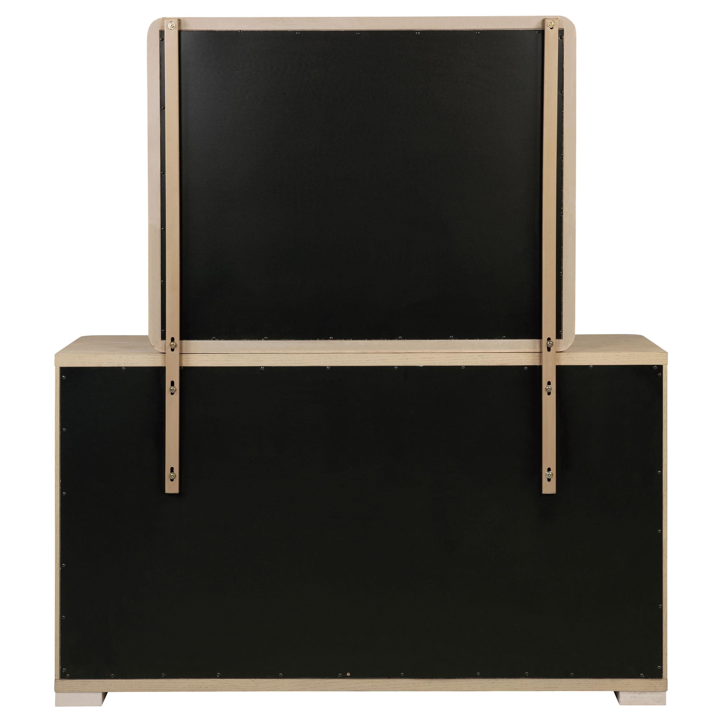  Coaster Furniture Ladera 225083M 6-drawer Bedroom Dresser and Mirror - Light Elm IMAGE 7