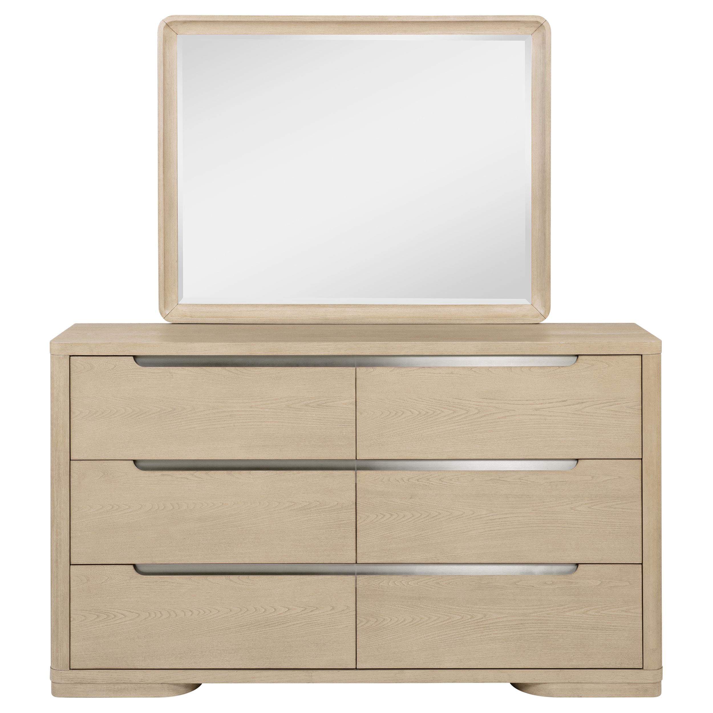  Coaster Furniture Ladera 225083M 6-drawer Bedroom Dresser and Mirror - Light Elm IMAGE 8