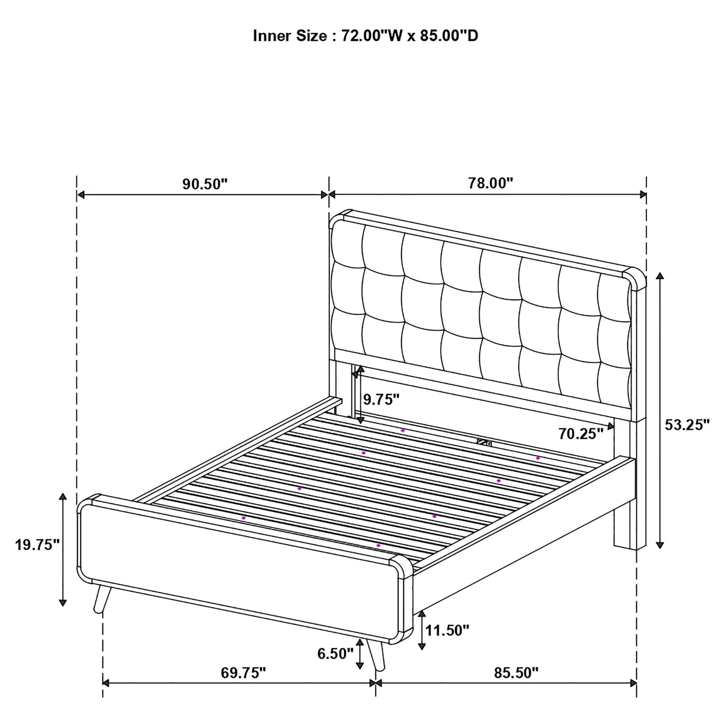  Coaster Furniture Robyn 225091KW Wood California King Platform Bed - Light Ash IMAGE 12