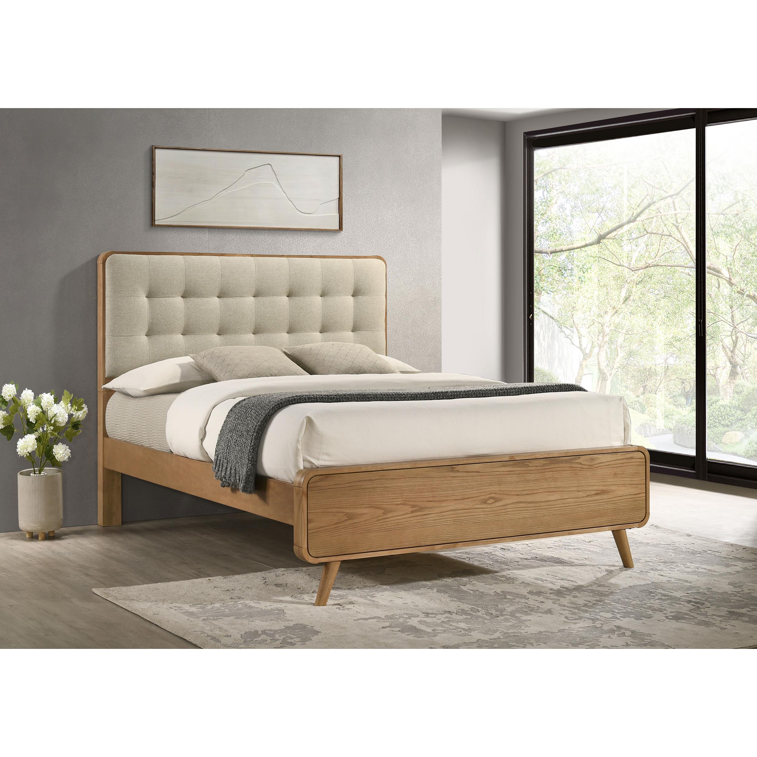  Coaster Furniture Robyn 225091KW Wood California King Platform Bed - Light Ash IMAGE 6