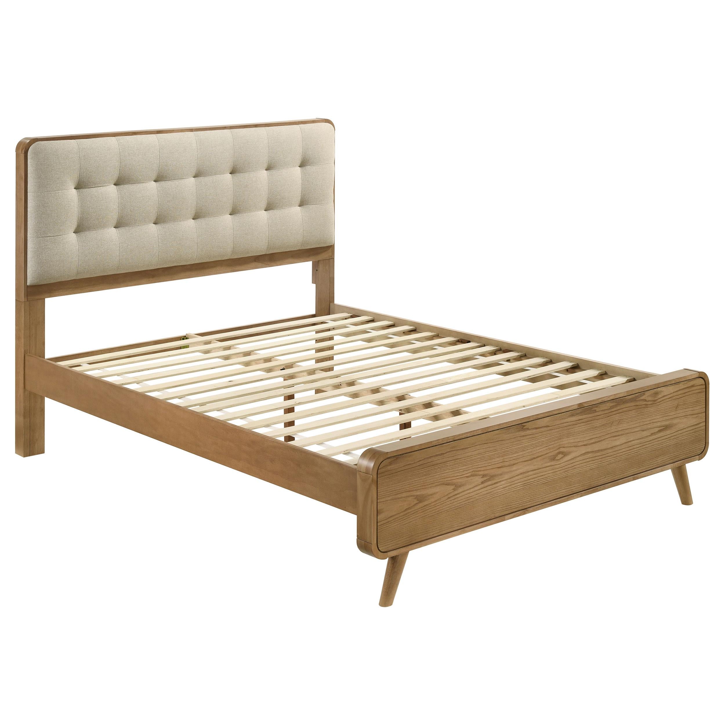  Coaster Furniture Robyn 225091Q Wood Queen Platform Bed - Light Ash IMAGE 1