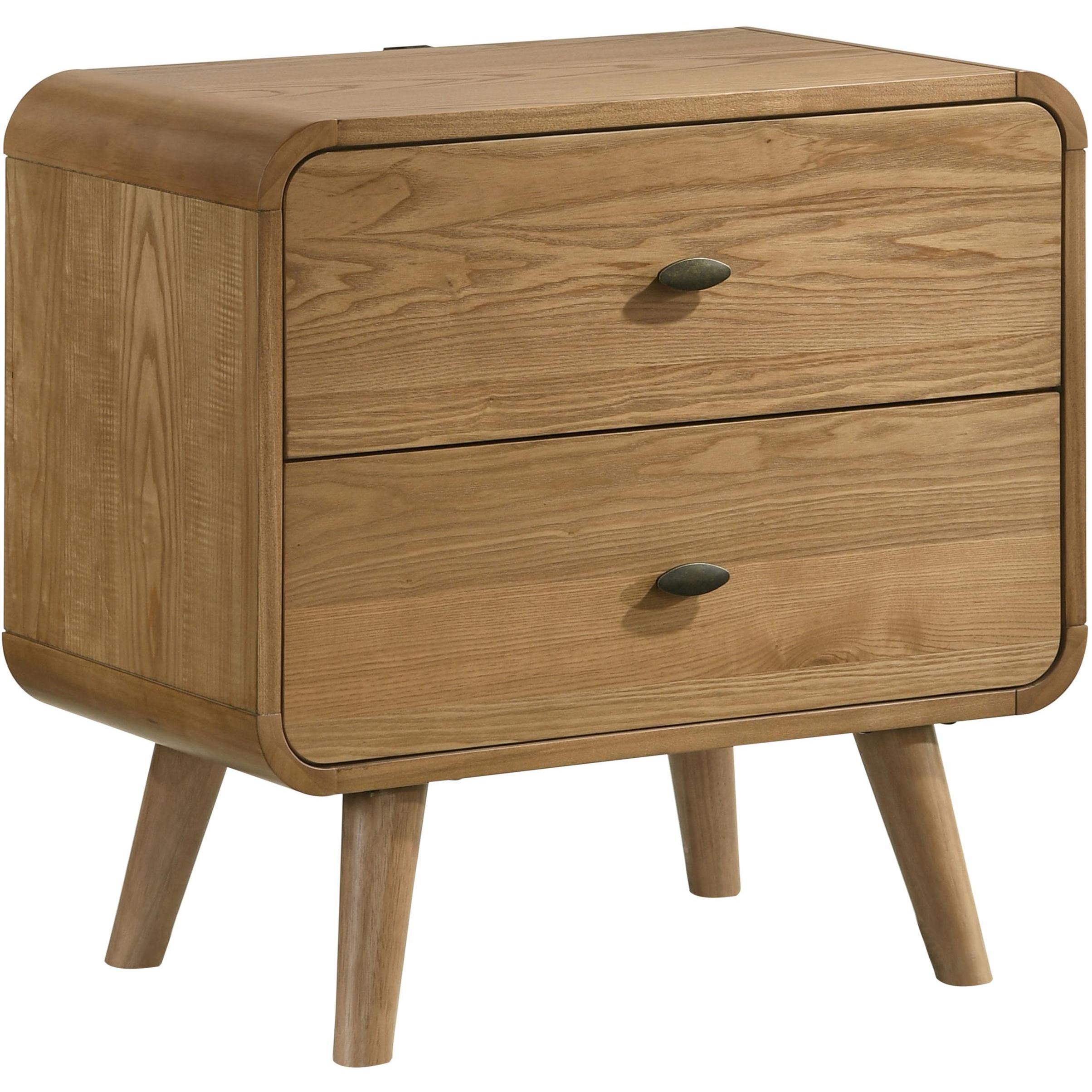  Coaster Furniture Robyn 225092 2-drawer Nightstand Bedside Table - Light Ash IMAGE 1