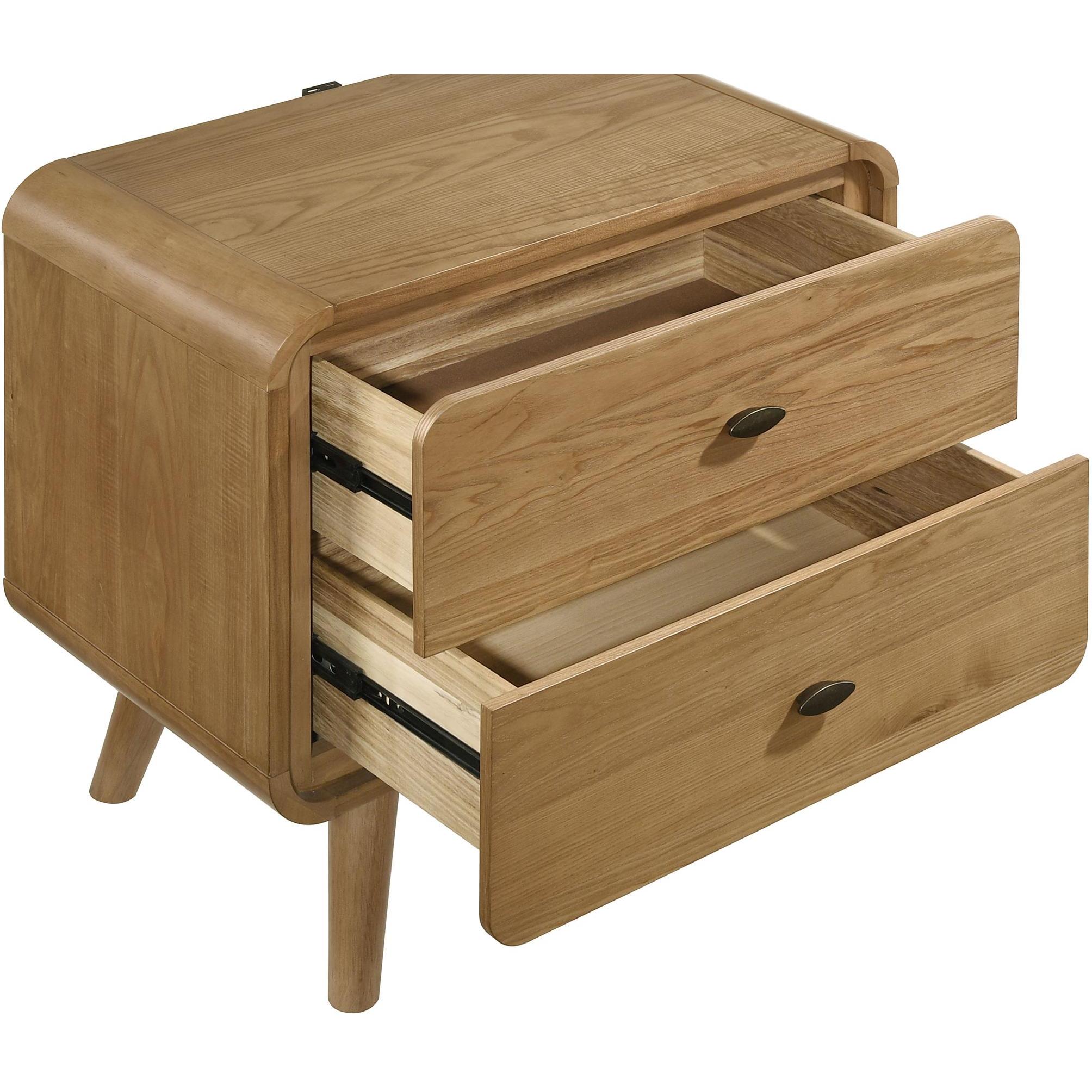  Coaster Furniture Robyn 225092 2-drawer Nightstand Bedside Table - Light Ash IMAGE 10
