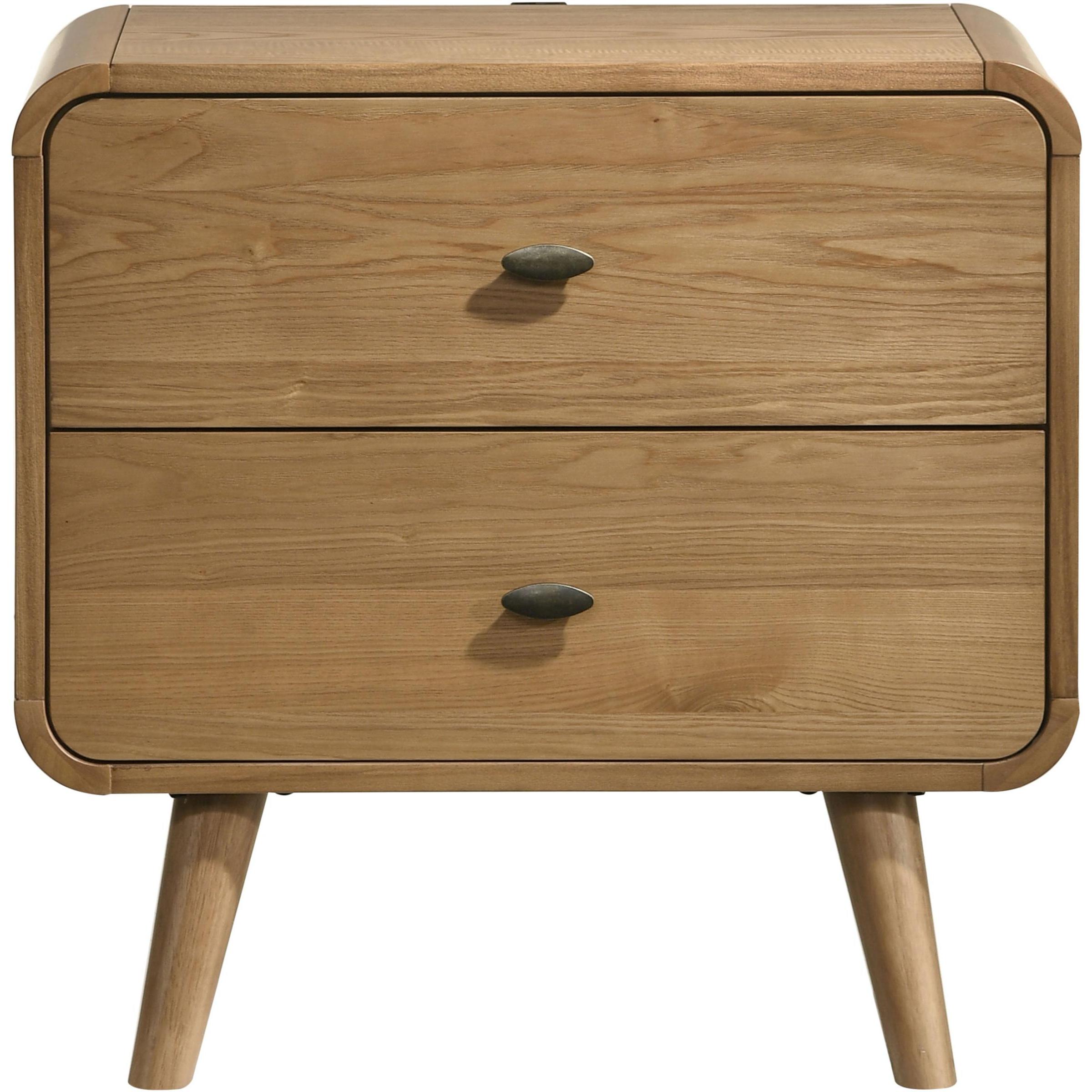  Coaster Furniture Robyn 225092 2-drawer Nightstand Bedside Table - Light Ash IMAGE 3