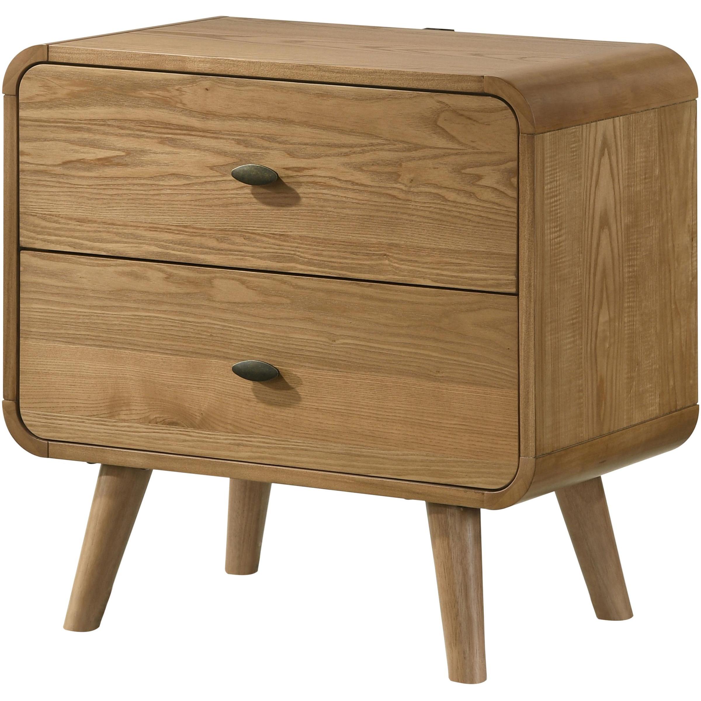  Coaster Furniture Robyn 225092 2-drawer Nightstand Bedside Table - Light Ash IMAGE 4