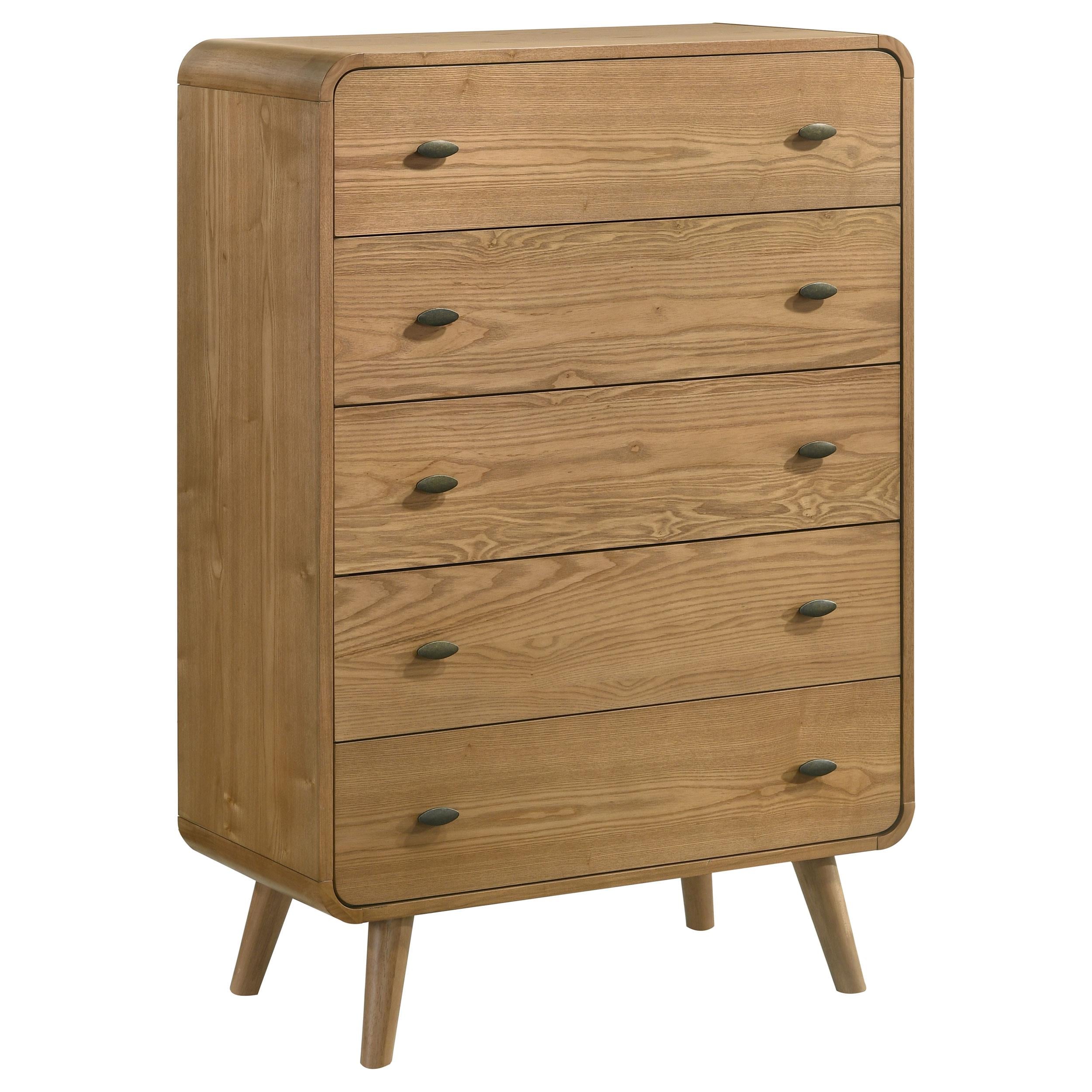  Coaster Furniture Robyn 225095 5-drawer Bedroom Chest - Light Ash IMAGE 1