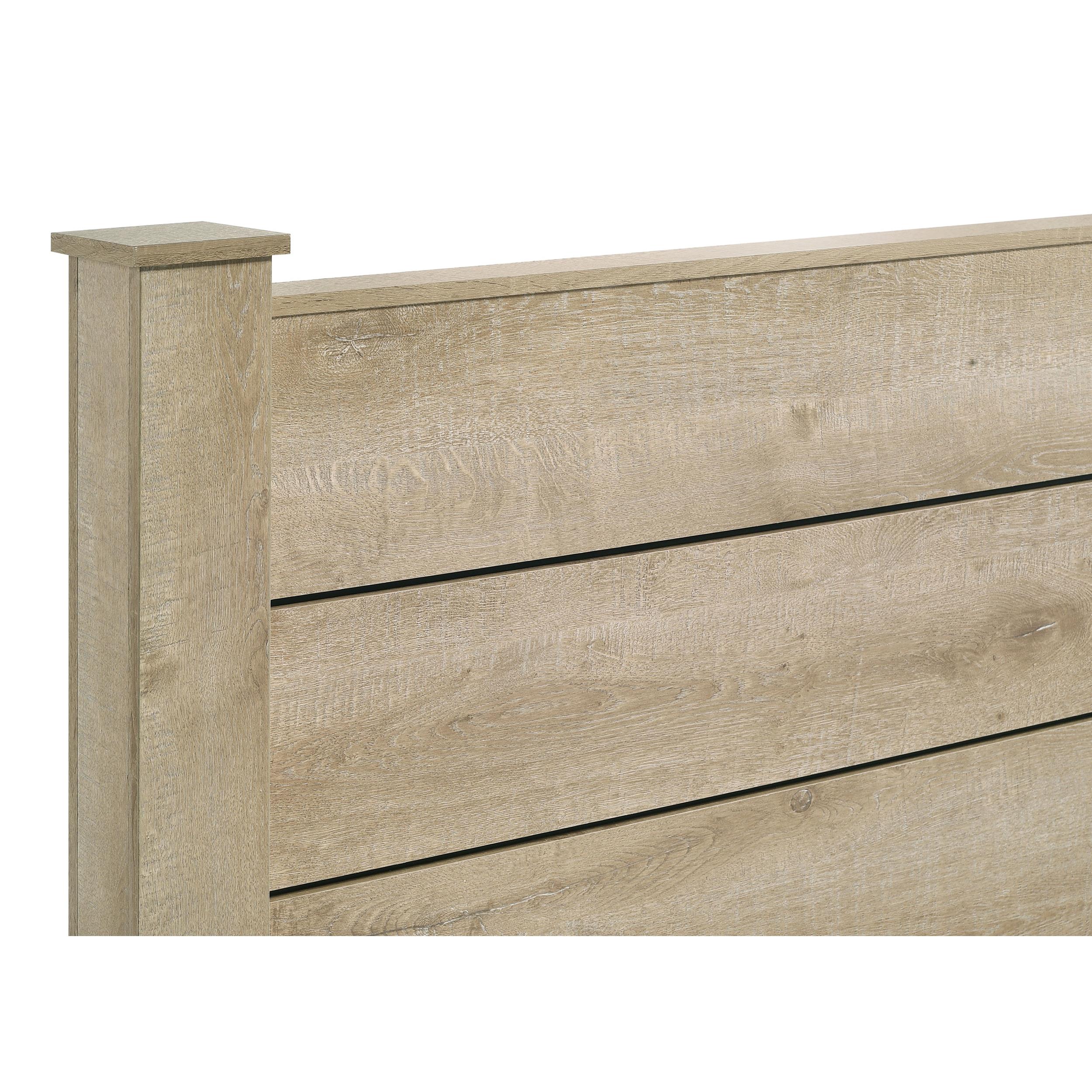  Coaster Furniture Oakglen 225101KW 55-inch California King Panel Bed - Weathered Oak IMAGE 2