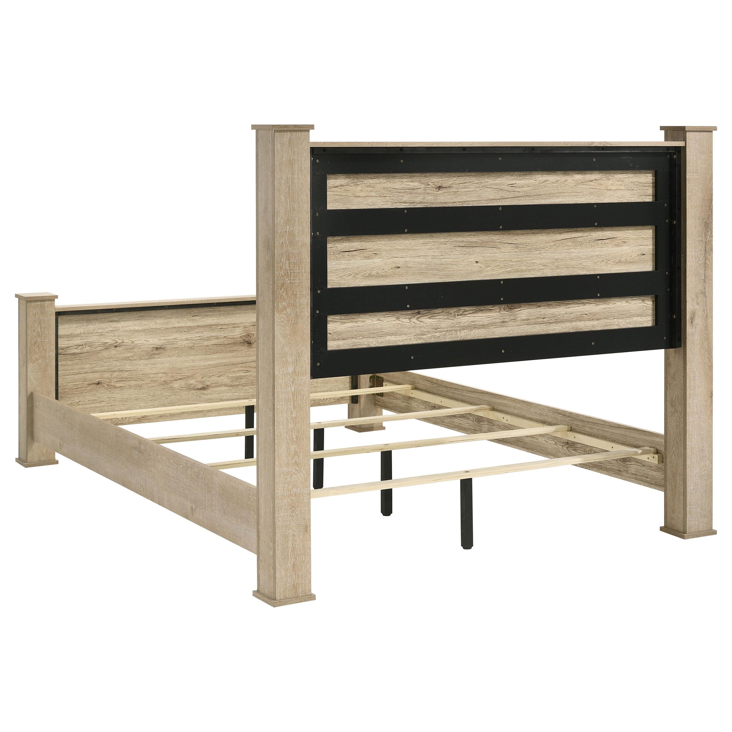  Coaster Furniture Oakglen 225101KW 55-inch California King Panel Bed - Weathered Oak IMAGE 5
