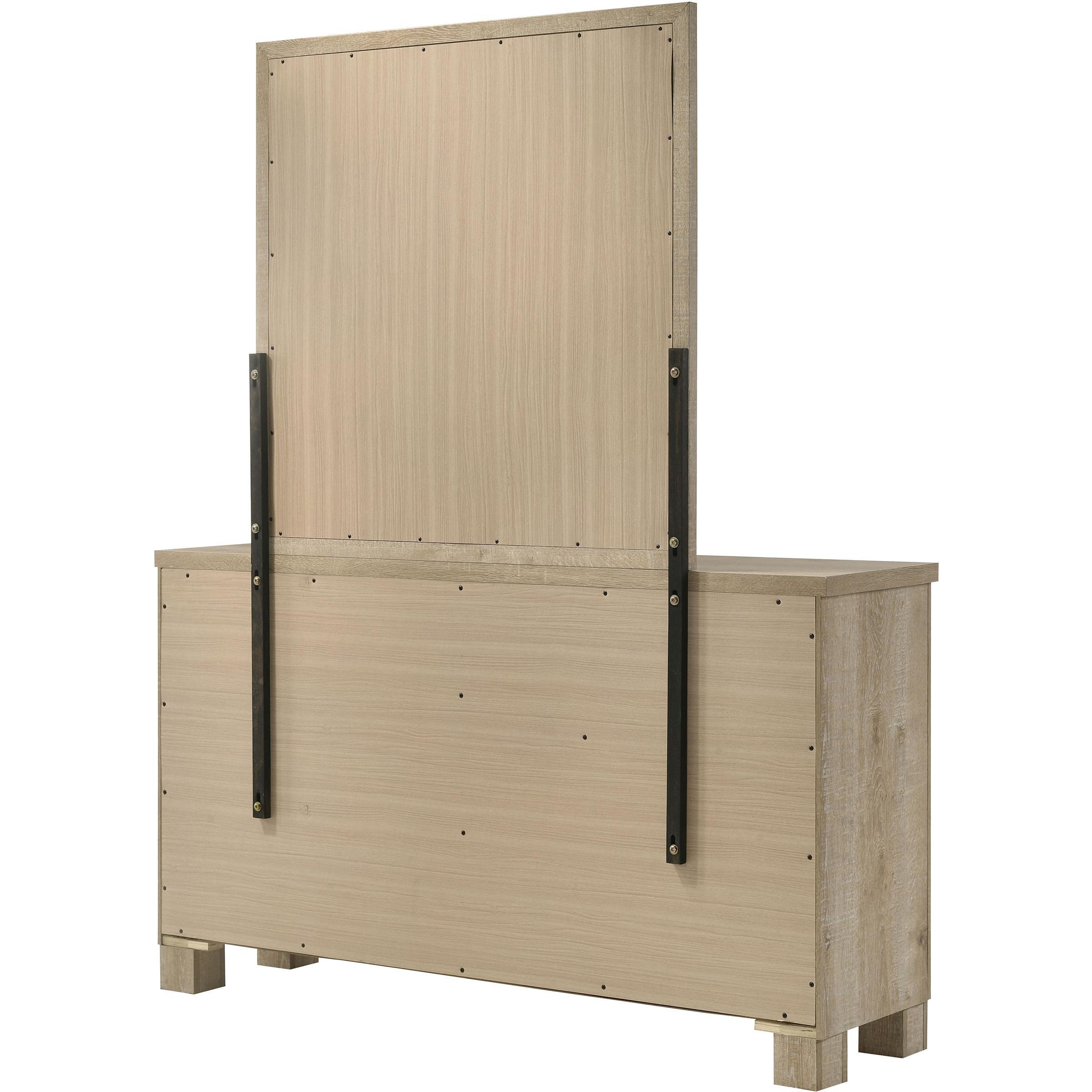  Coaster Furniture Oakglen 225103M 6-drawer Bedroom Dresser and Mirror - Weathered Oak IMAGE 8