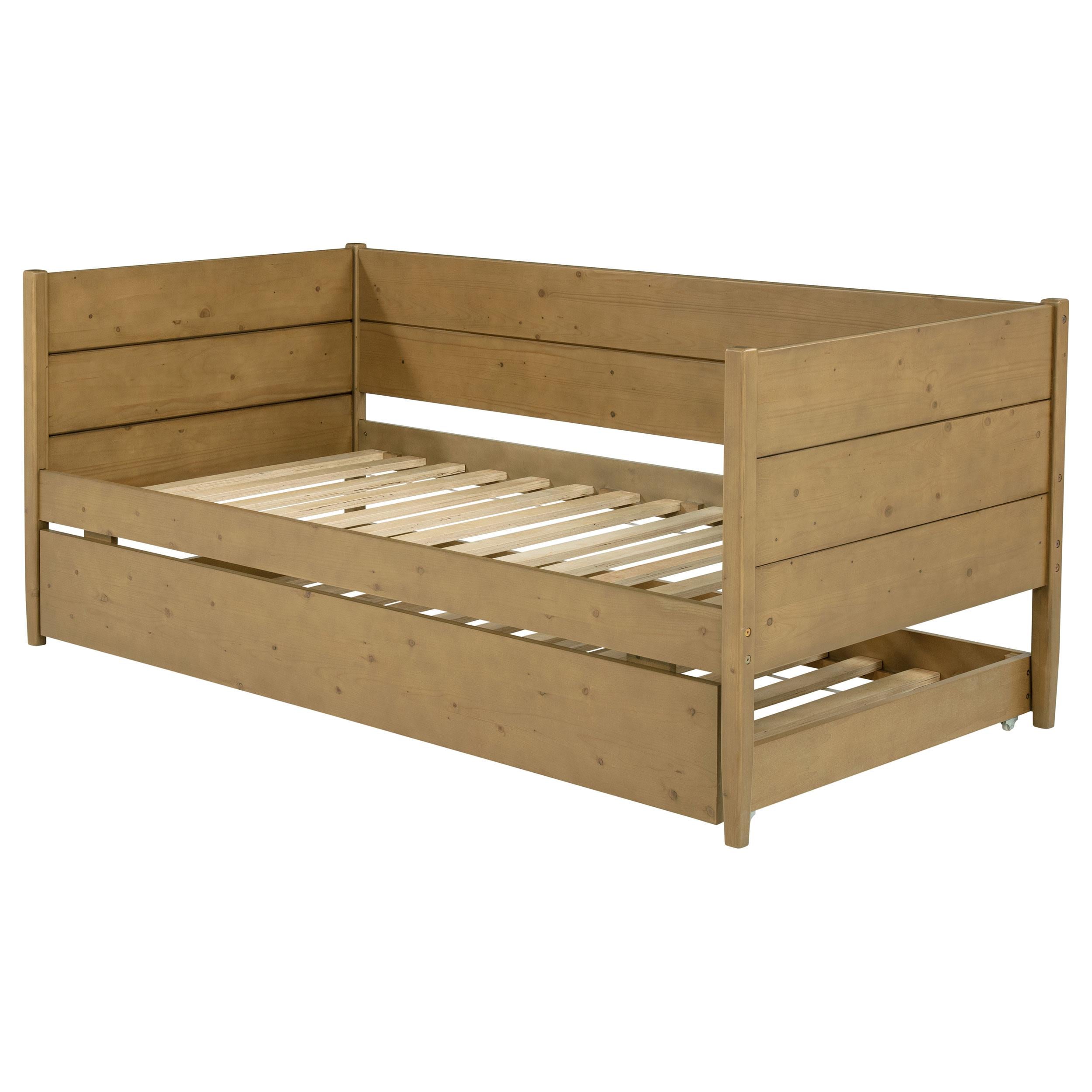  Coaster Furniture Calinda 300685 Wood Twin Daybed With Trundle - Natural IMAGE 1