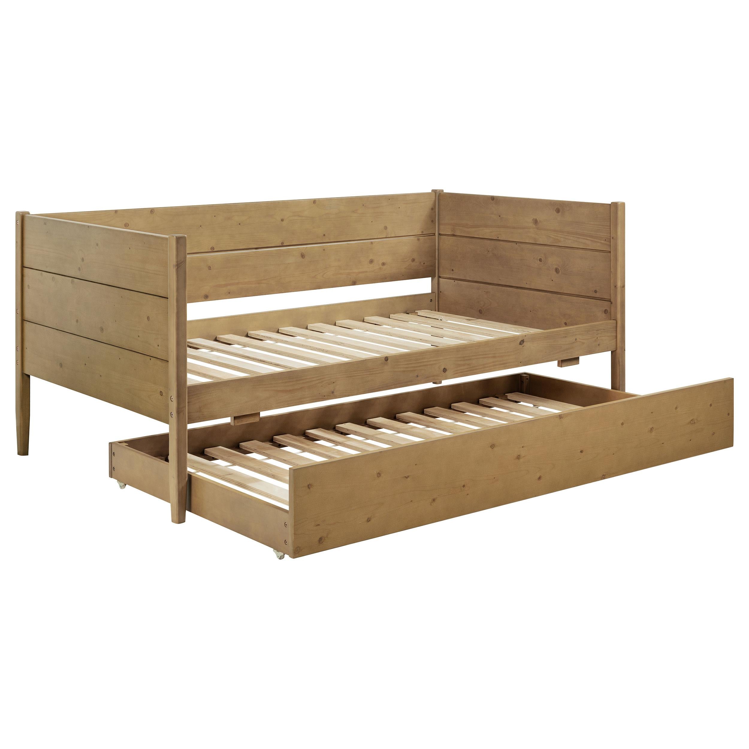 Coaster Furniture Calinda 300685 Wood Twin Daybed With Trundle - Natural IMAGE 3