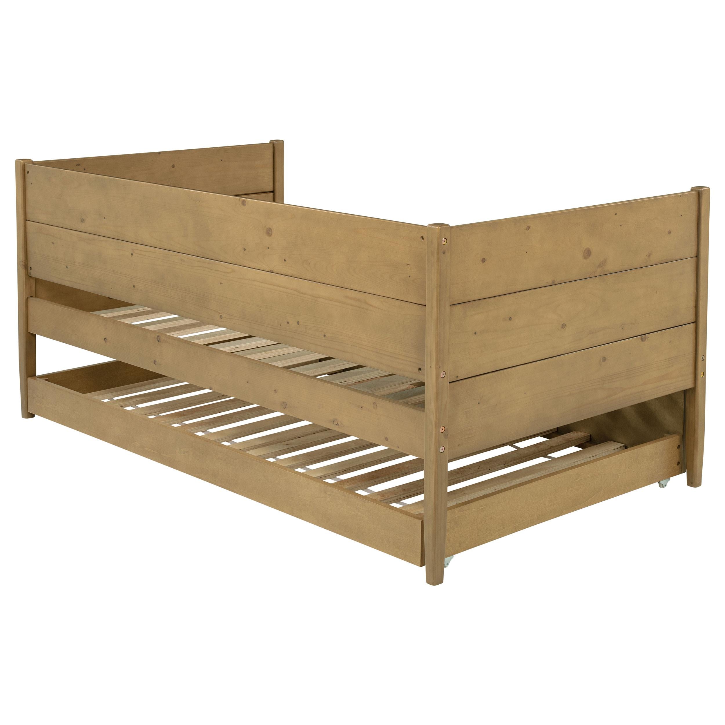  Coaster Furniture Calinda 300685 Wood Twin Daybed With Trundle - Natural IMAGE 4