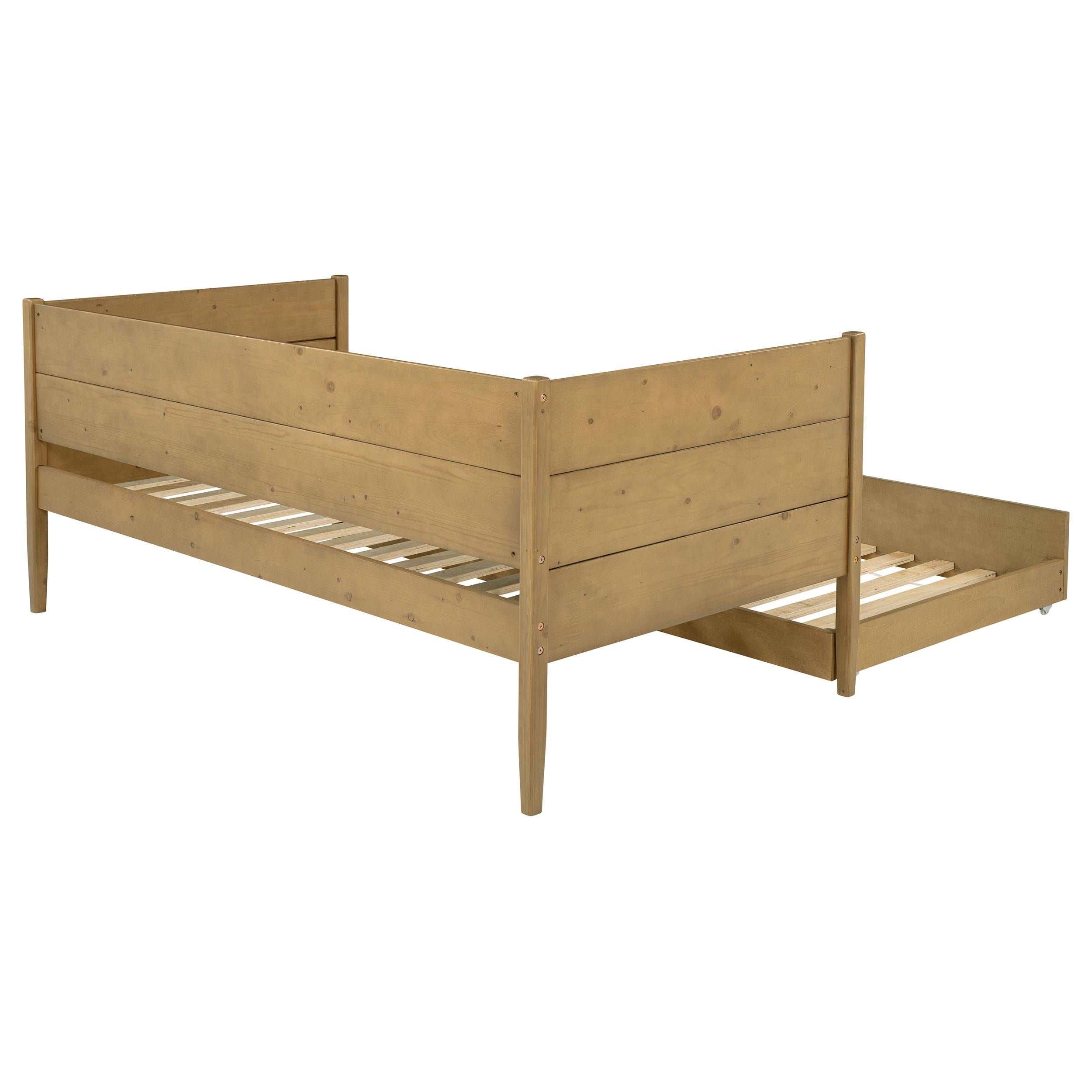  Coaster Furniture Calinda 300685 Wood Twin Daybed With Trundle - Natural IMAGE 5