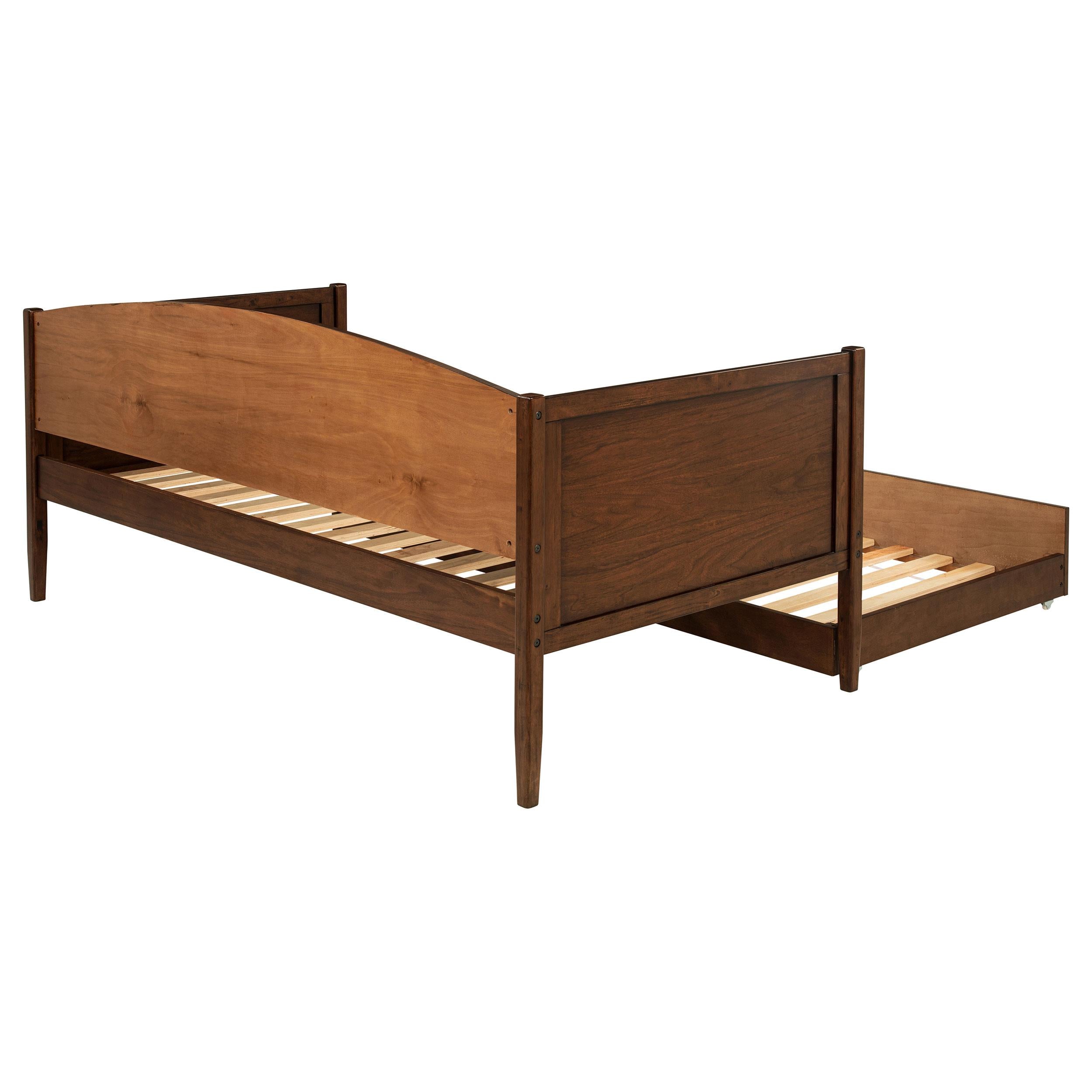  Coaster Furniture Bozeman 300686 Wood Twin Daybed With Trundle - Medium Walnut IMAGE 4