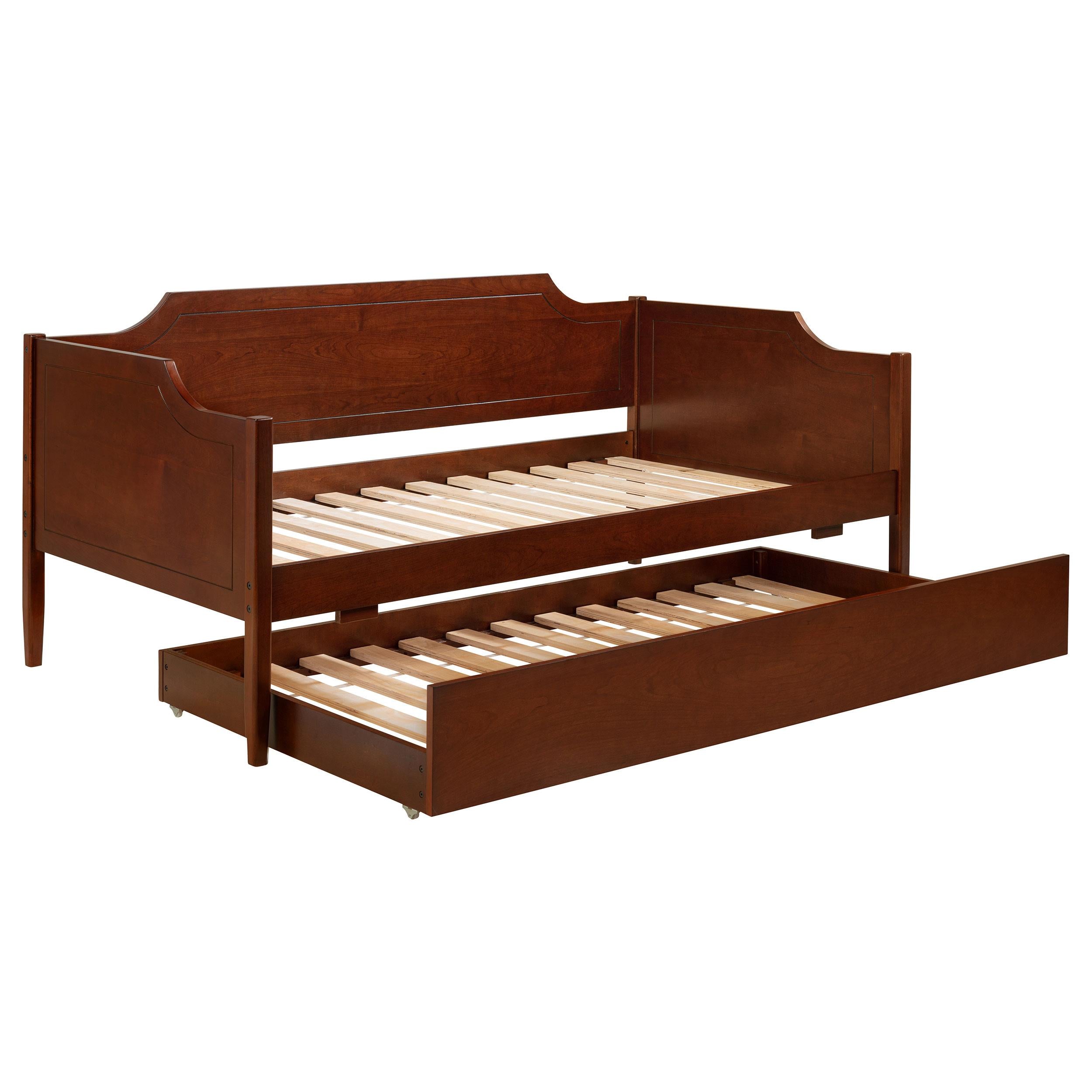  Coaster Furniture Redding 300687 Wood Twin Daybed With Trundle - Cherry IMAGE 3