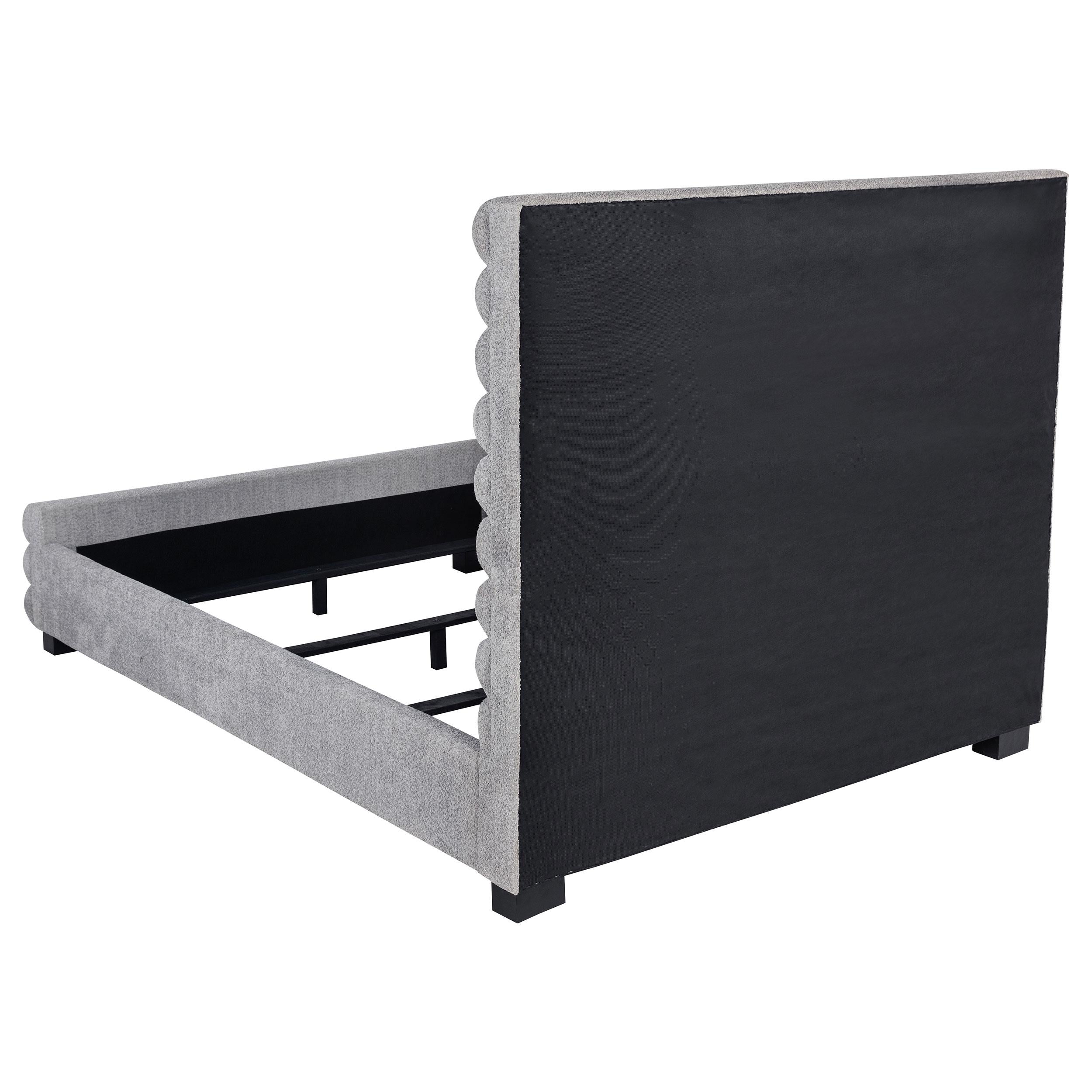  Coaster Furniture Patricia 300719Q 58-inch Boucle Upholstered Queen Bed - Grey IMAGE 6