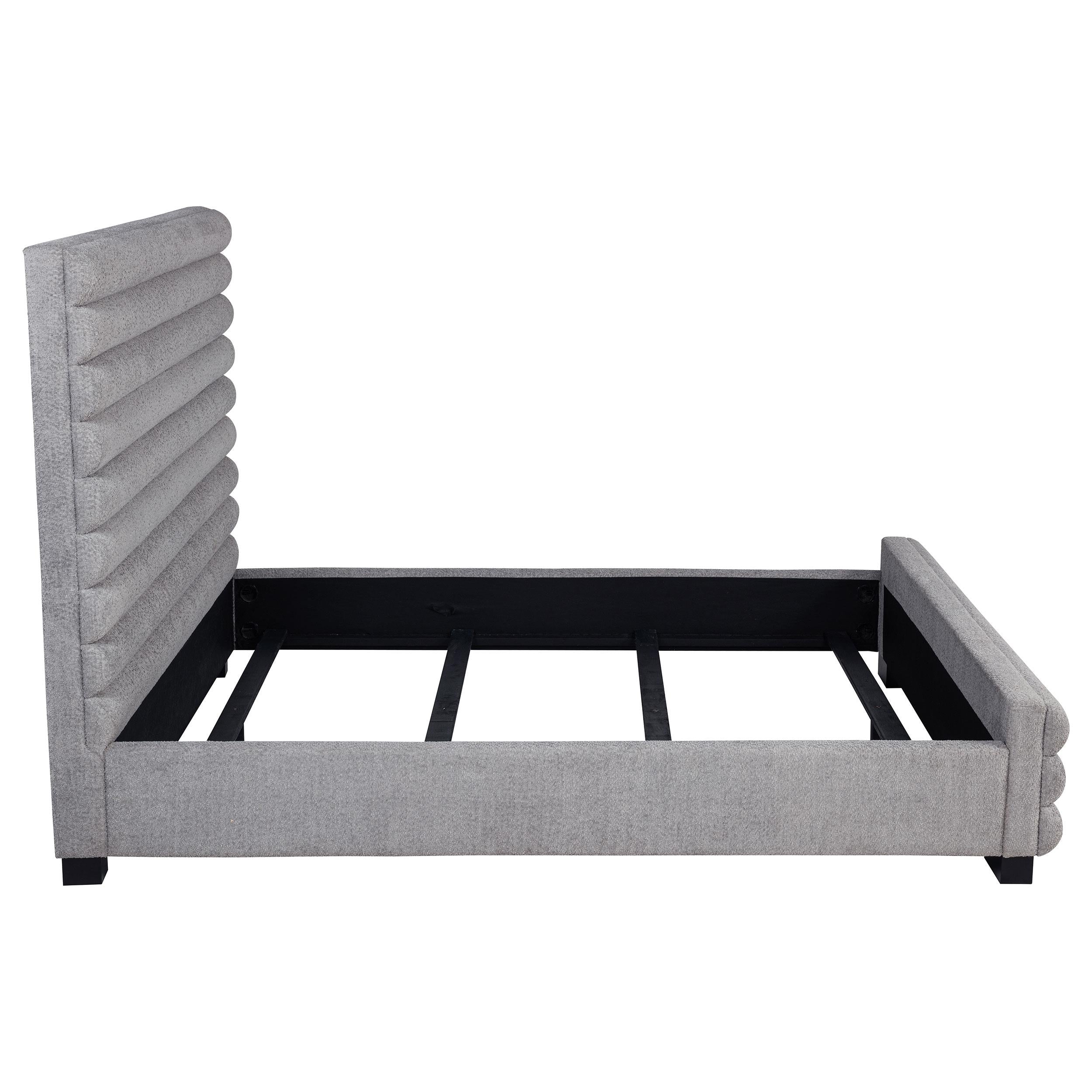  Coaster Furniture Patricia 300719Q 58-inch Boucle Upholstered Queen Bed - Grey IMAGE 8