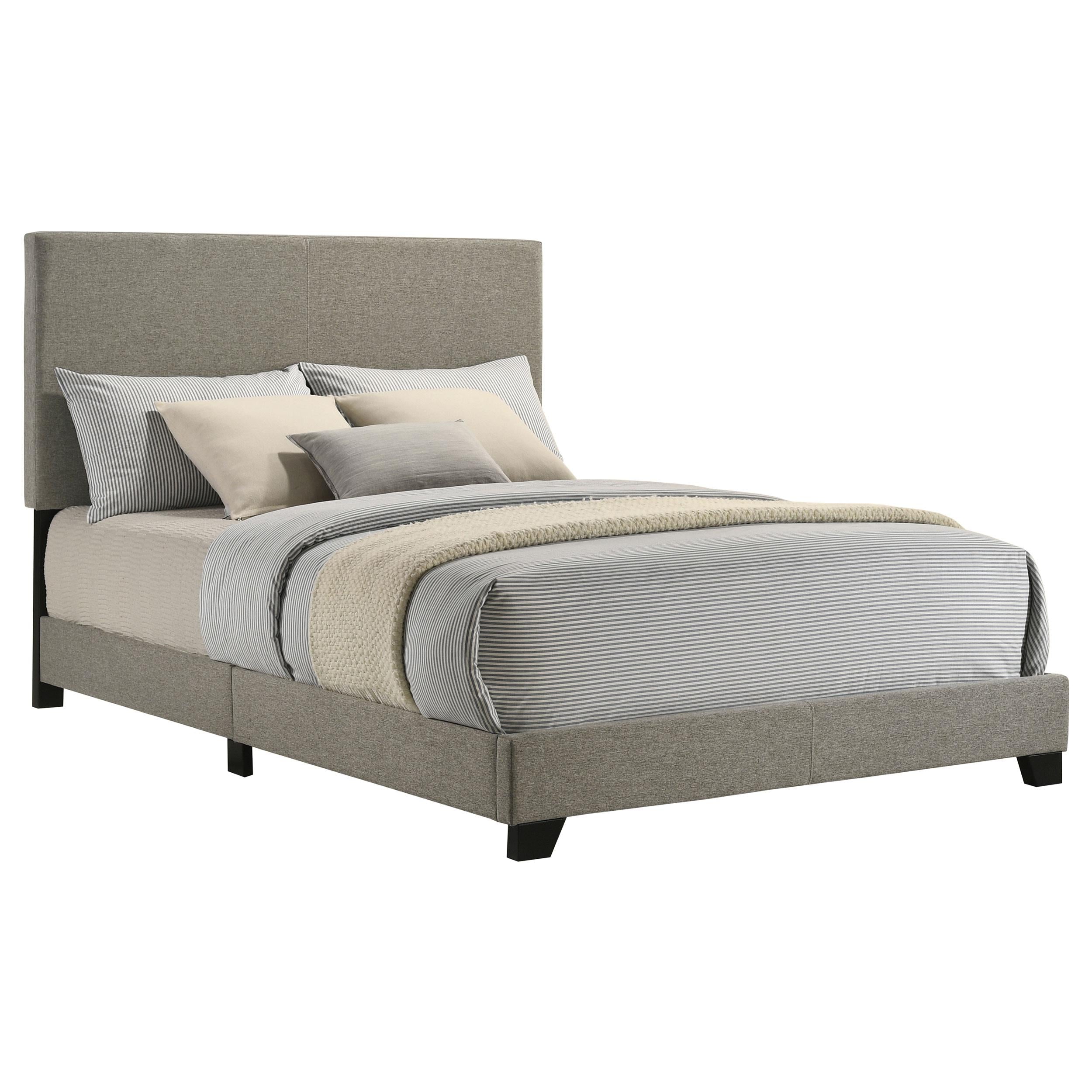  Coaster Furniture Dorian 300851F Fabric Upholstered Full Panel Bed - Taupe IMAGE 1