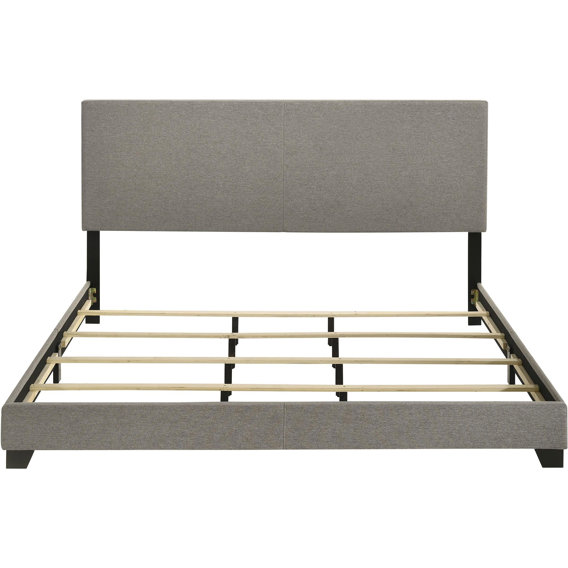  Coaster Furniture Dorian 300851KE Fabric Upholstered Eastern King Panel Bed - Taupe IMAGE 4
