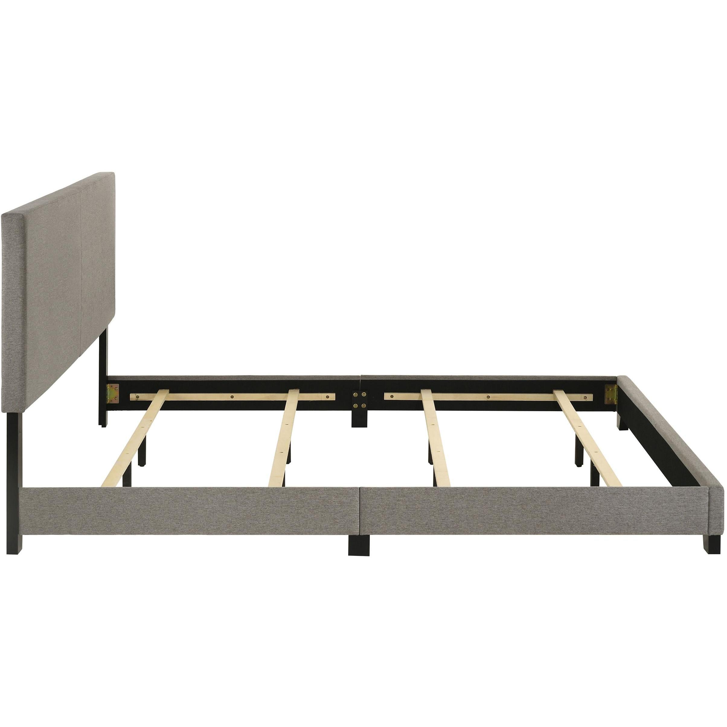  Coaster Furniture Dorian 300851KE Fabric Upholstered Eastern King Panel Bed - Taupe IMAGE 6