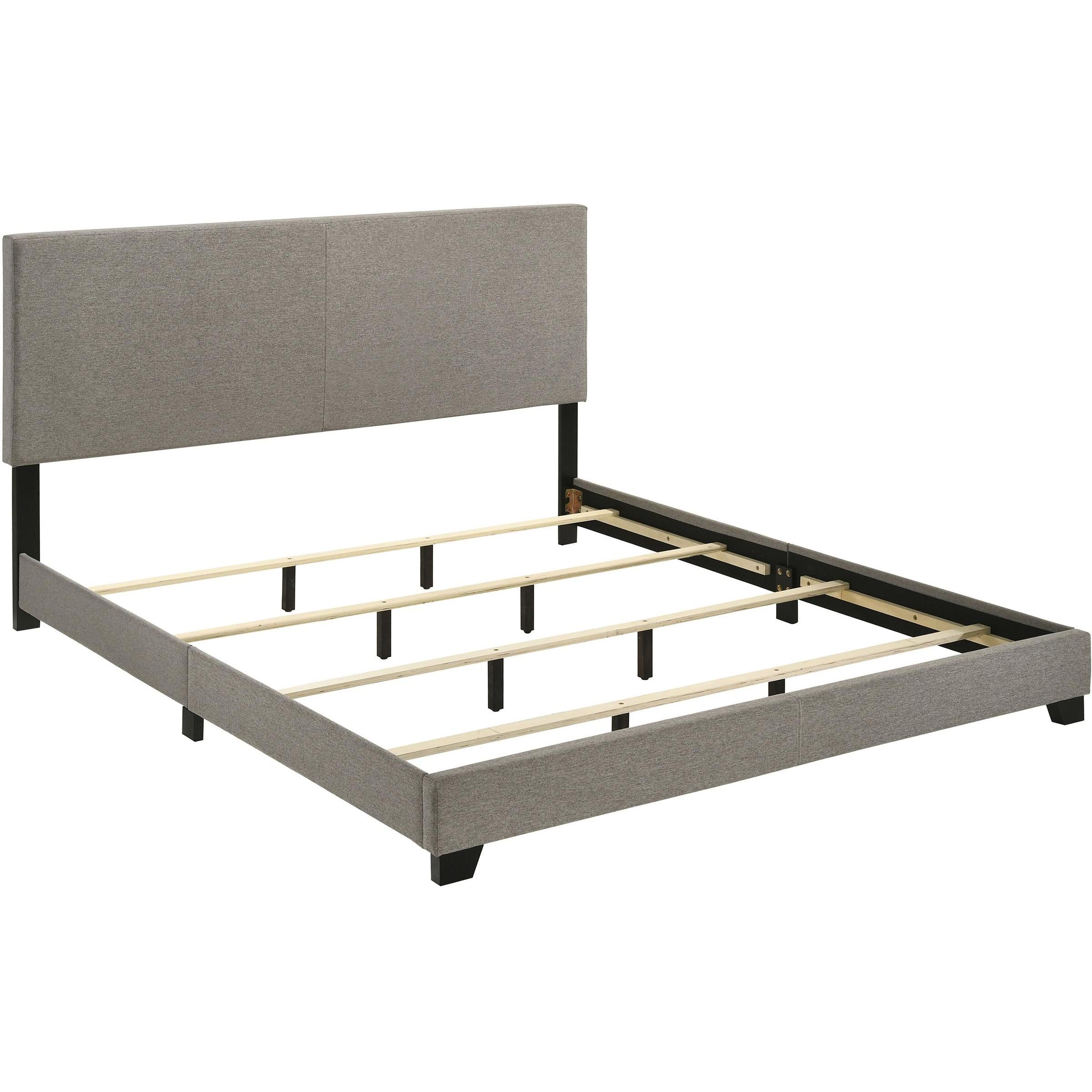  Coaster Furniture Dorian 300851KW Fabric Upholstered California King Panel Bed - Taupe IMAGE 3
