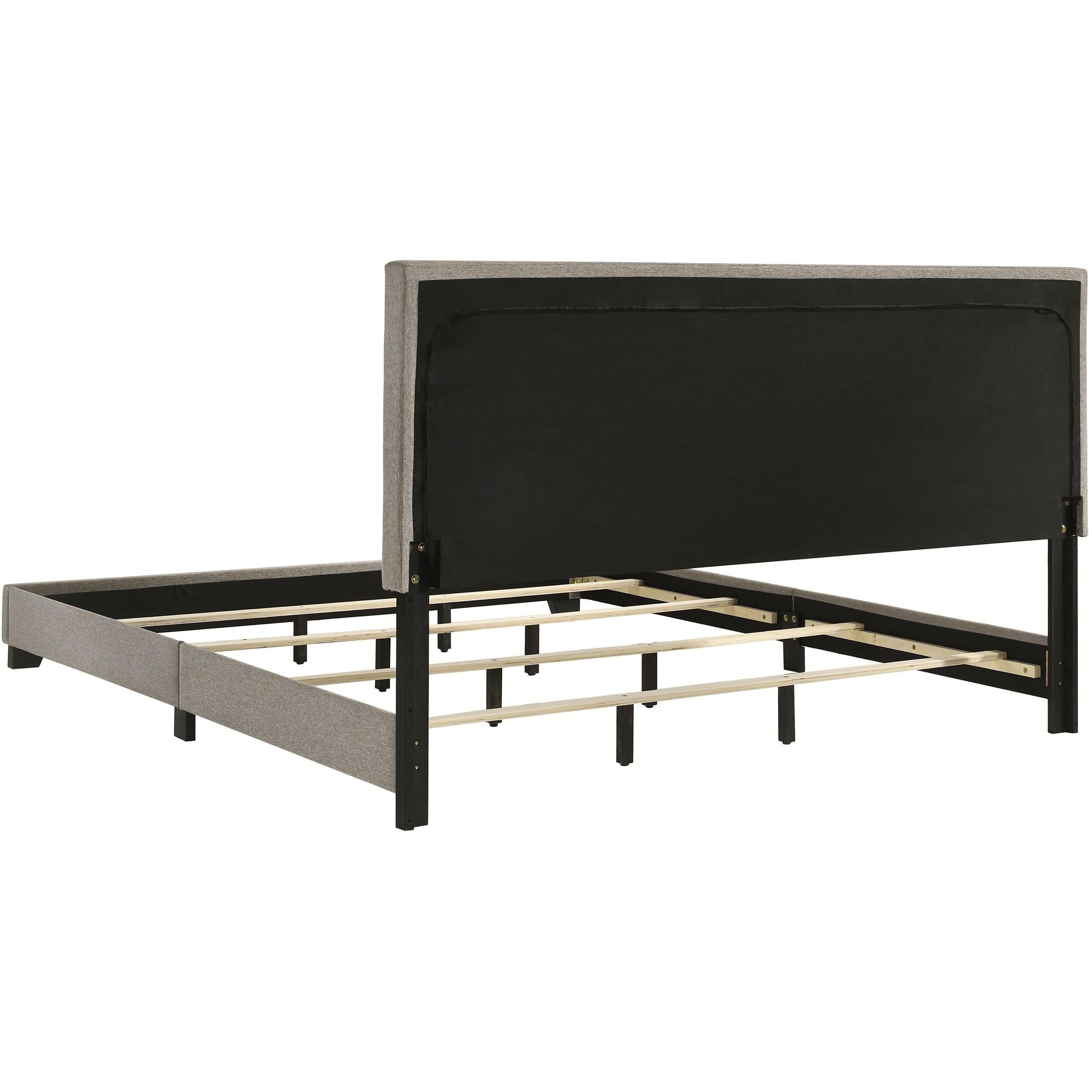  Coaster Furniture Dorian 300851KW Fabric Upholstered California King Panel Bed - Taupe IMAGE 5