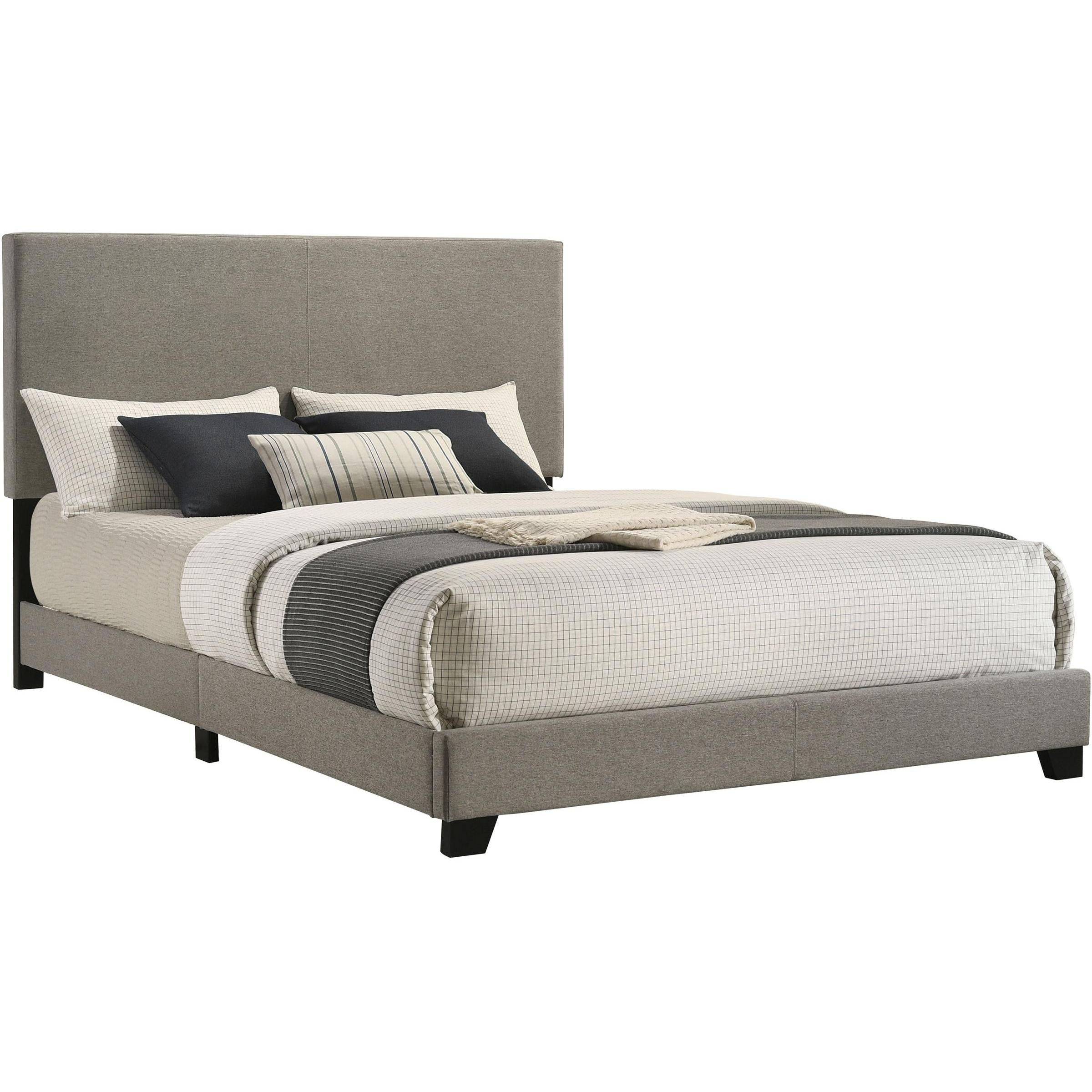 Coaster Furniture Dorian 300851Q Fabric Upholstered Queen Panel Bed - Taupe IMAGE 1
