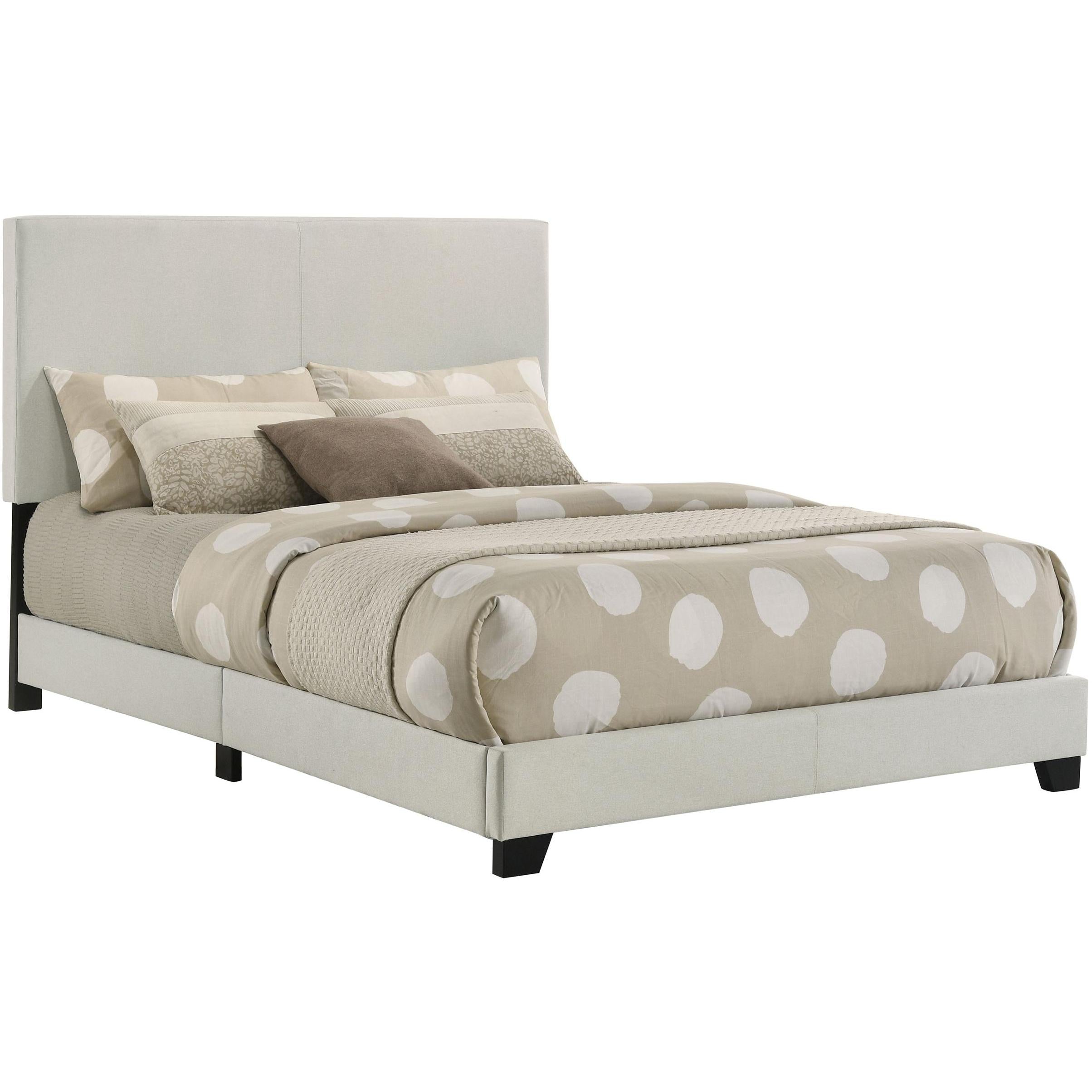  Coaster Furniture Dorian 300852F Fabric Upholstered Full Panel Bed - Cream IMAGE 1